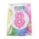 Oppustelig ballon - Nummer 8 Pink