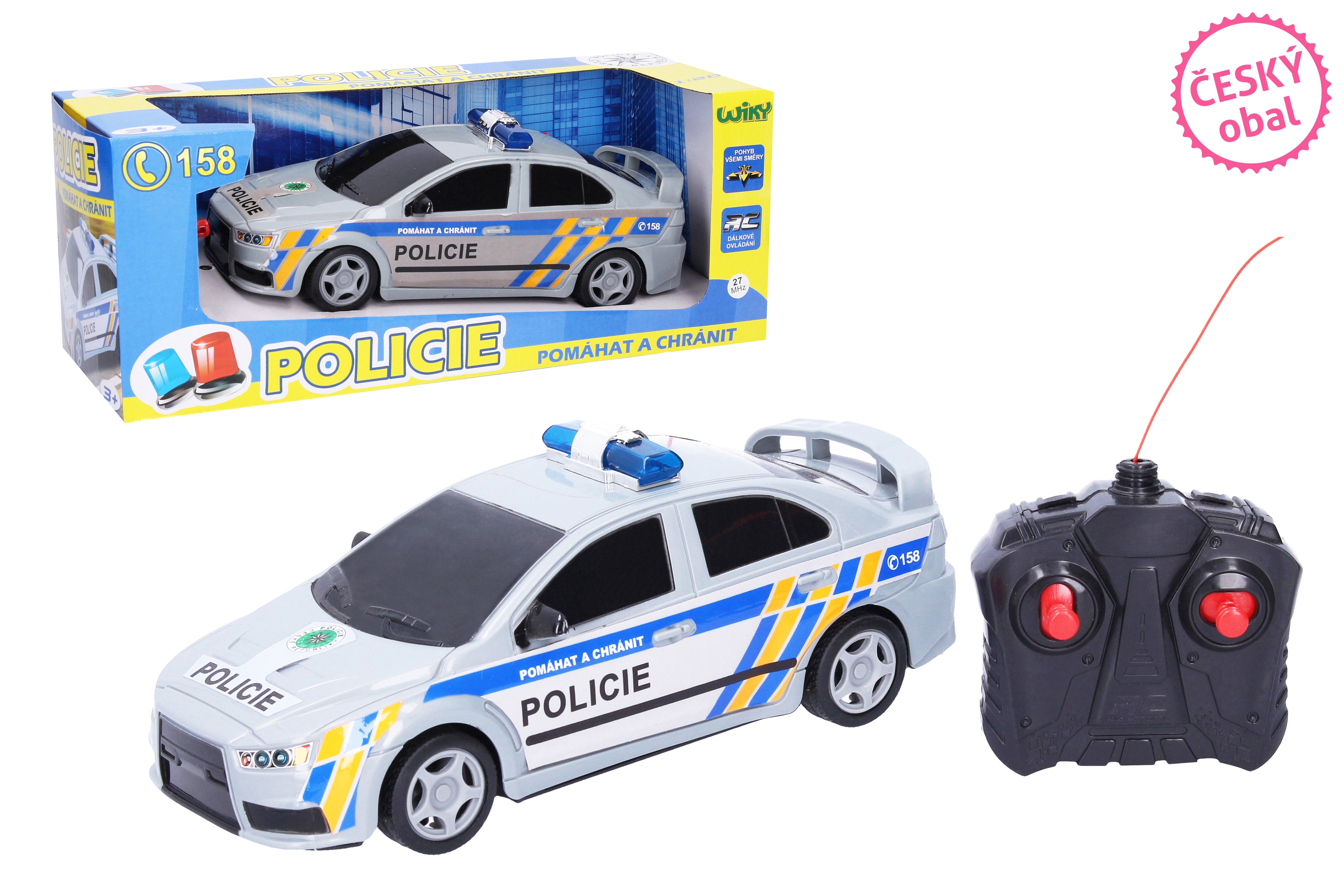 Auto telecomandata della polizia ceca 23 cm - Confezione ceca