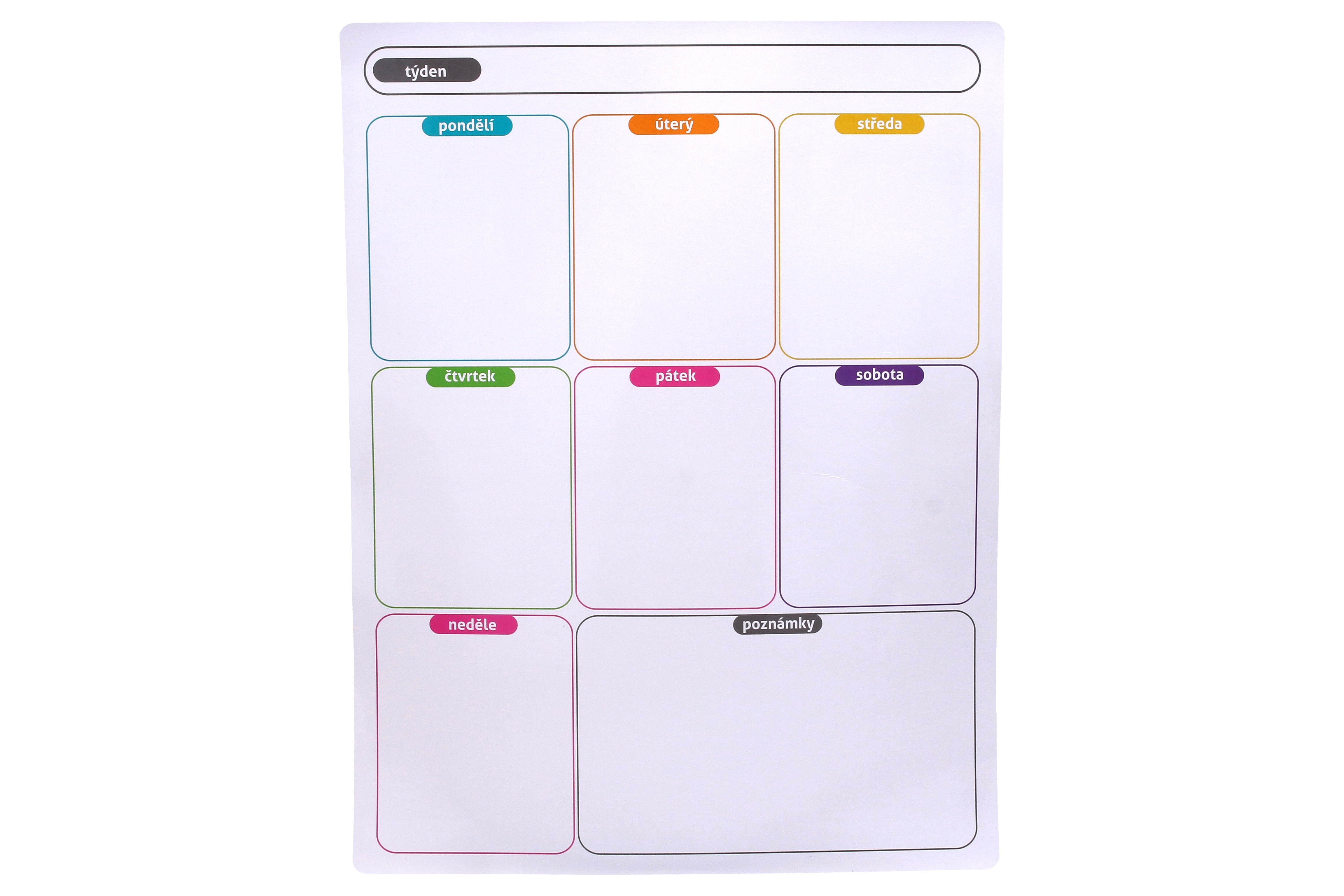 Weekly Planning Calendar Magnetic 43x33cm