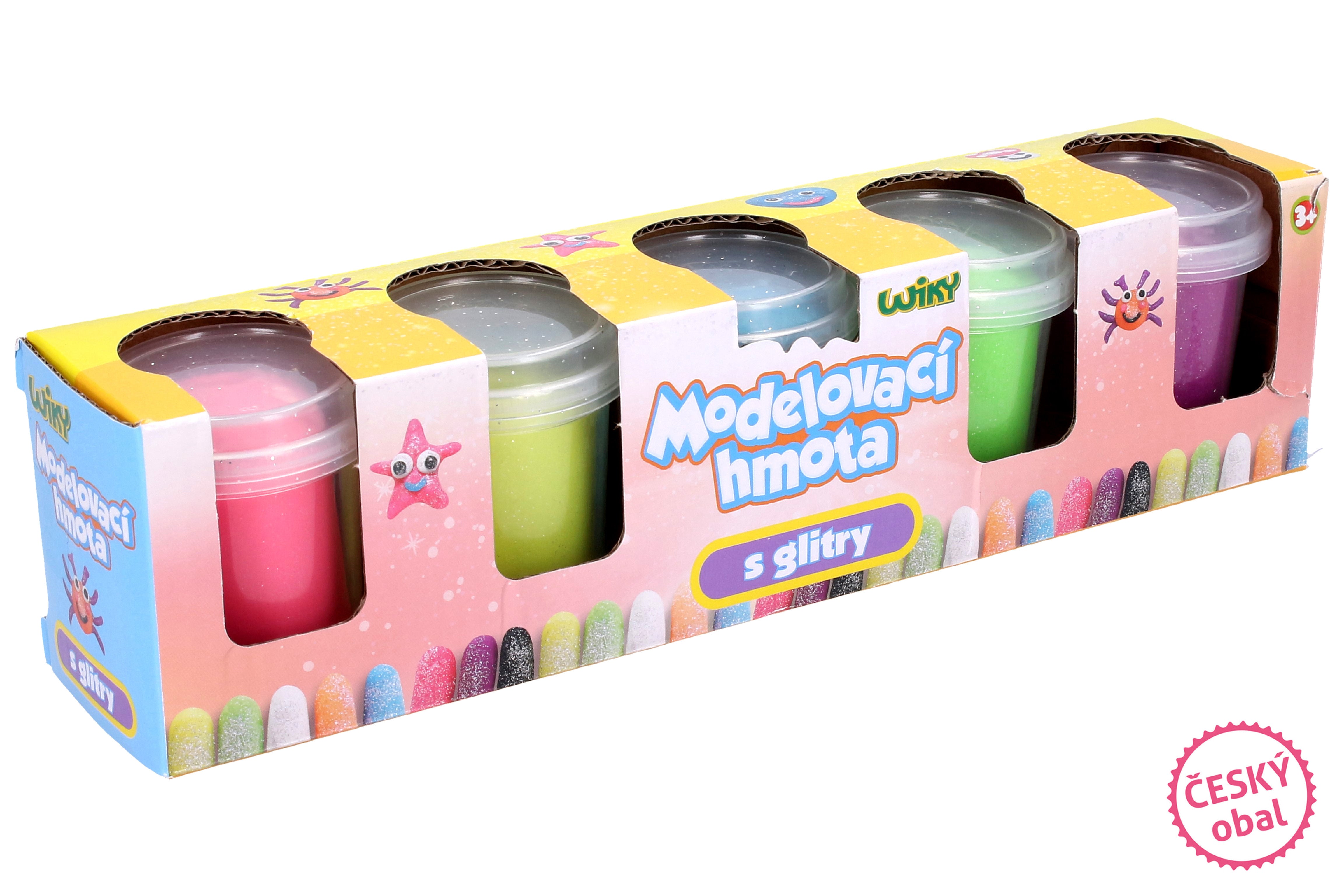 Modelovací hmota se třpytkami 5 X 56g - české balení