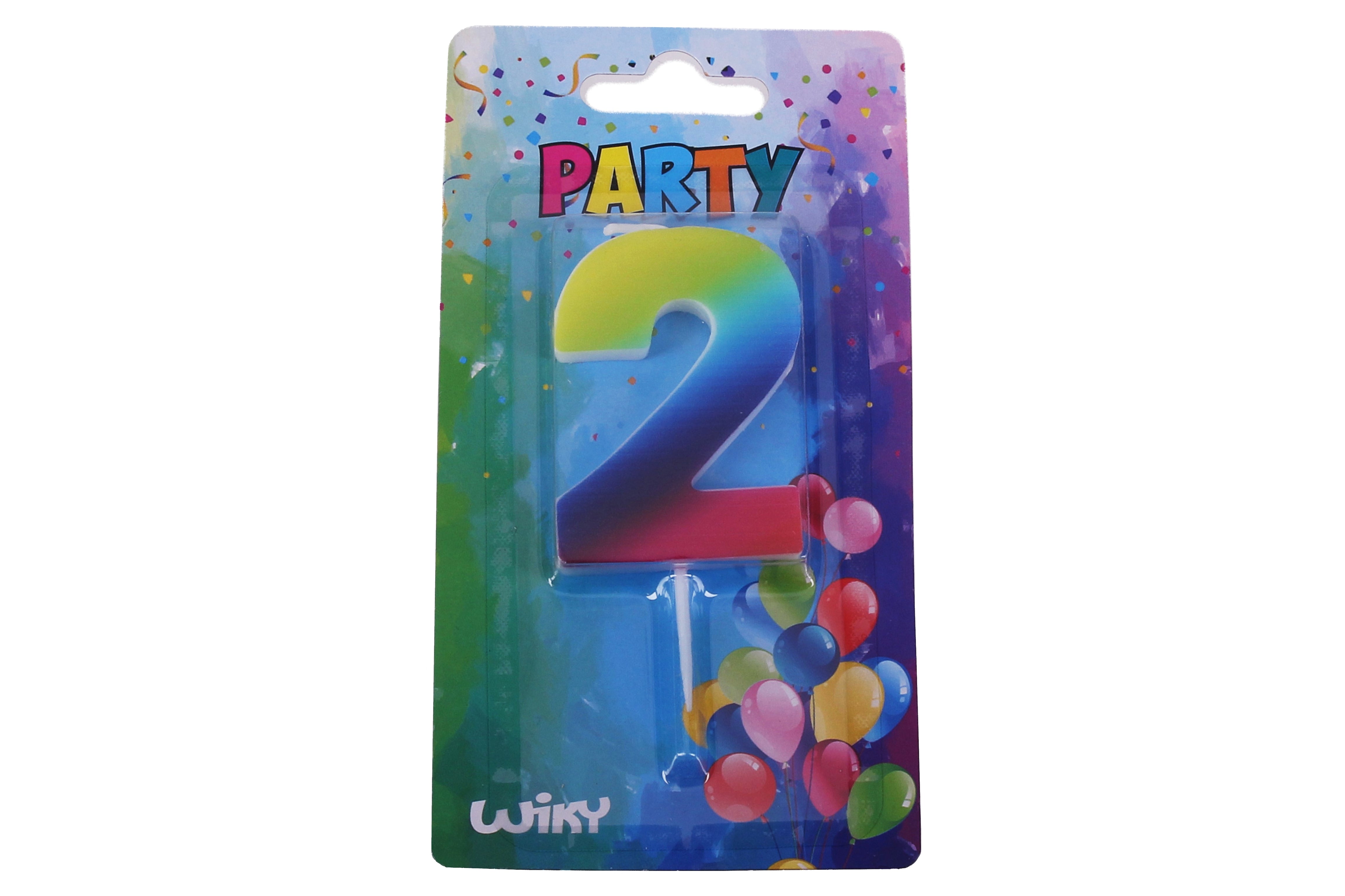 Party Svíčka číslo 2 Rainbow
