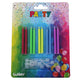 Velas 10pcs + Suportes 10pcs Chama Colorida