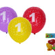 Aufblasbarer Ballon 30 cm – 5er-Set mit Nummer 1