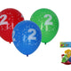 Aufblasbarer Ballon 30 cm – 5er-Set mit Nummer 2