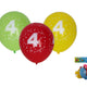 Balon Gonflabil 30cm - Set De 5 Cu Numarul 4