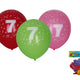 Balon Gonflabil 30cm - Set De 5 Cu Numarul 7