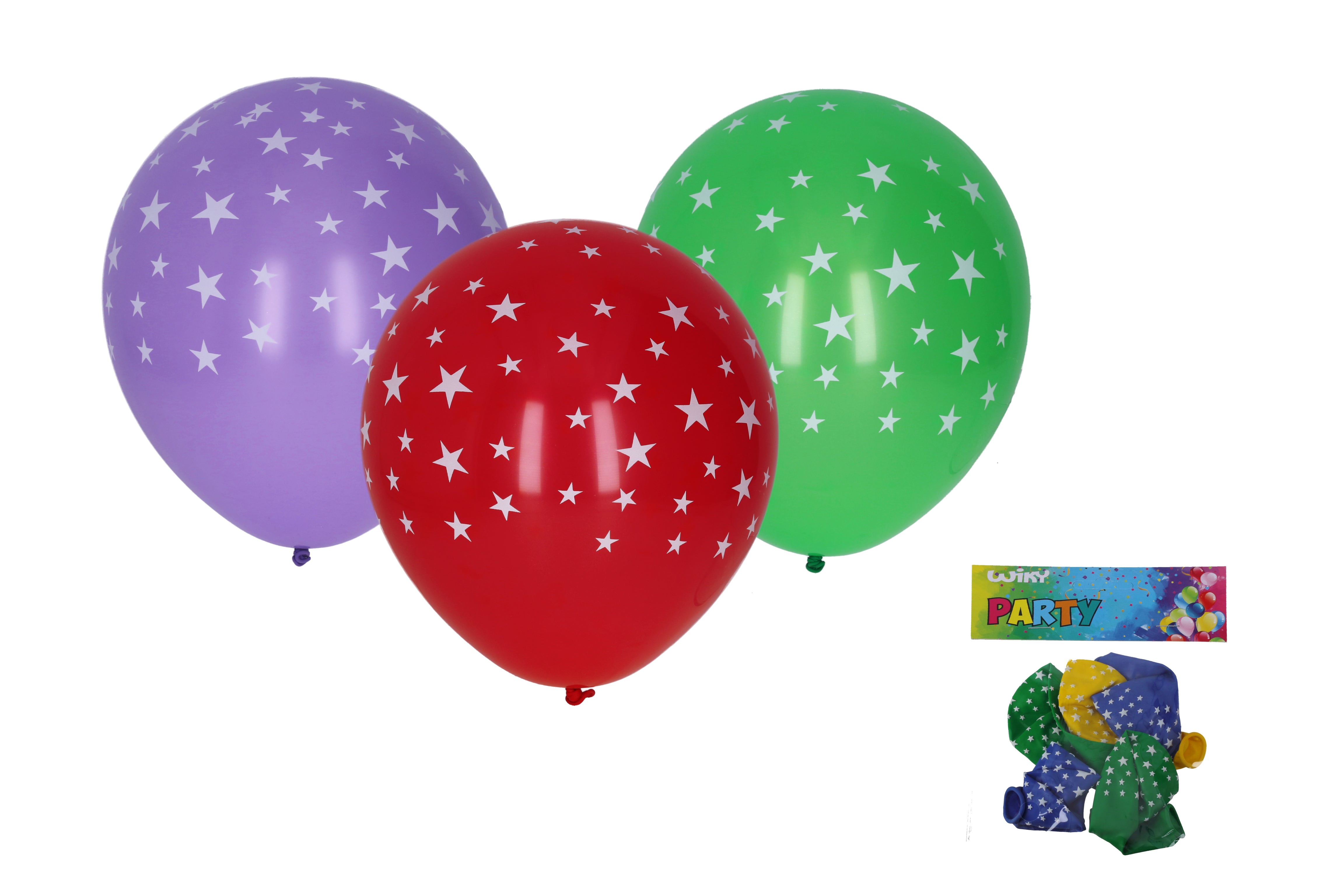 Uppblåsbar ballong 30cm - Set med 5-stjärnigt tryck