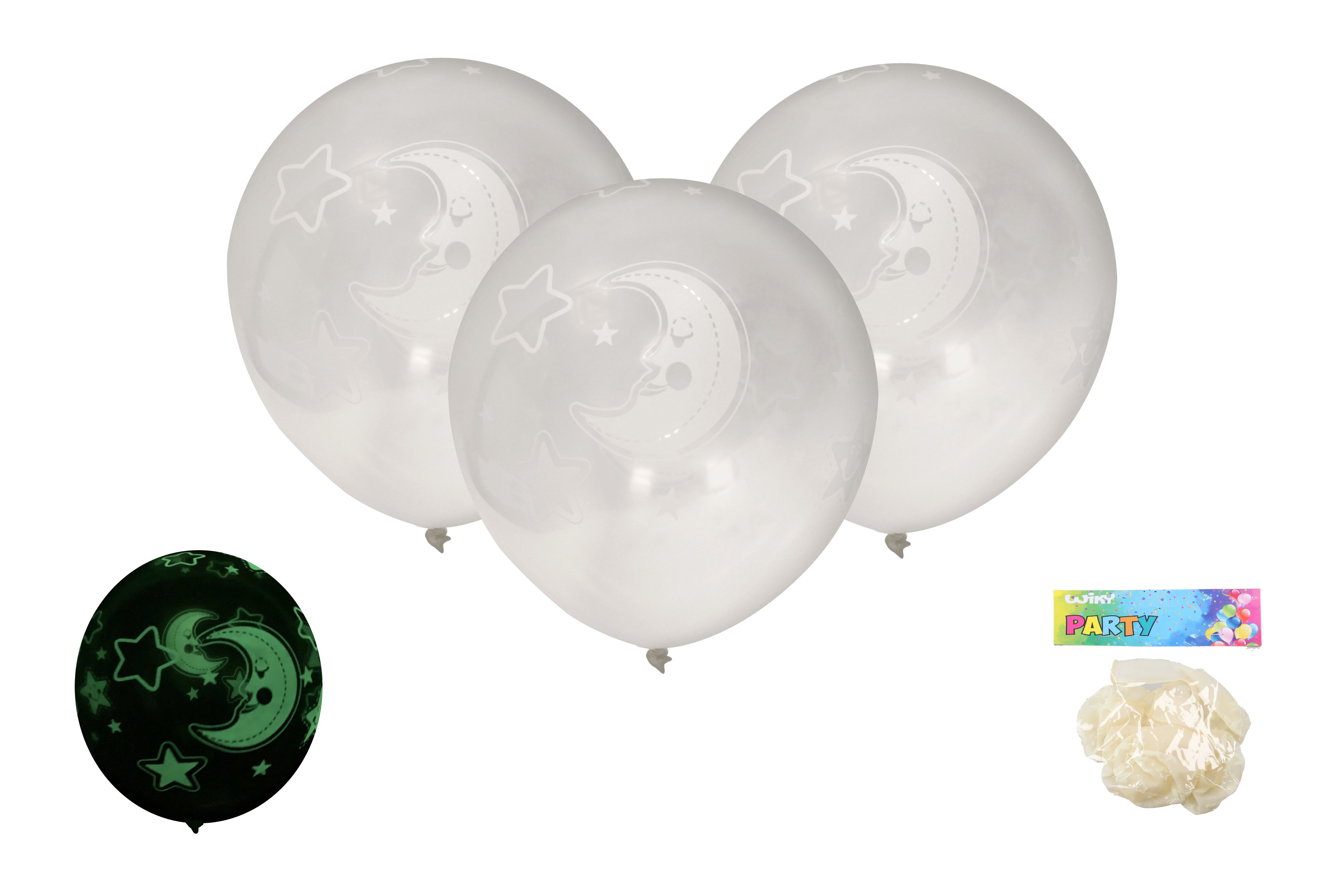 Balon Gonflabil 30cm - Set De 6 Glow In The Dark