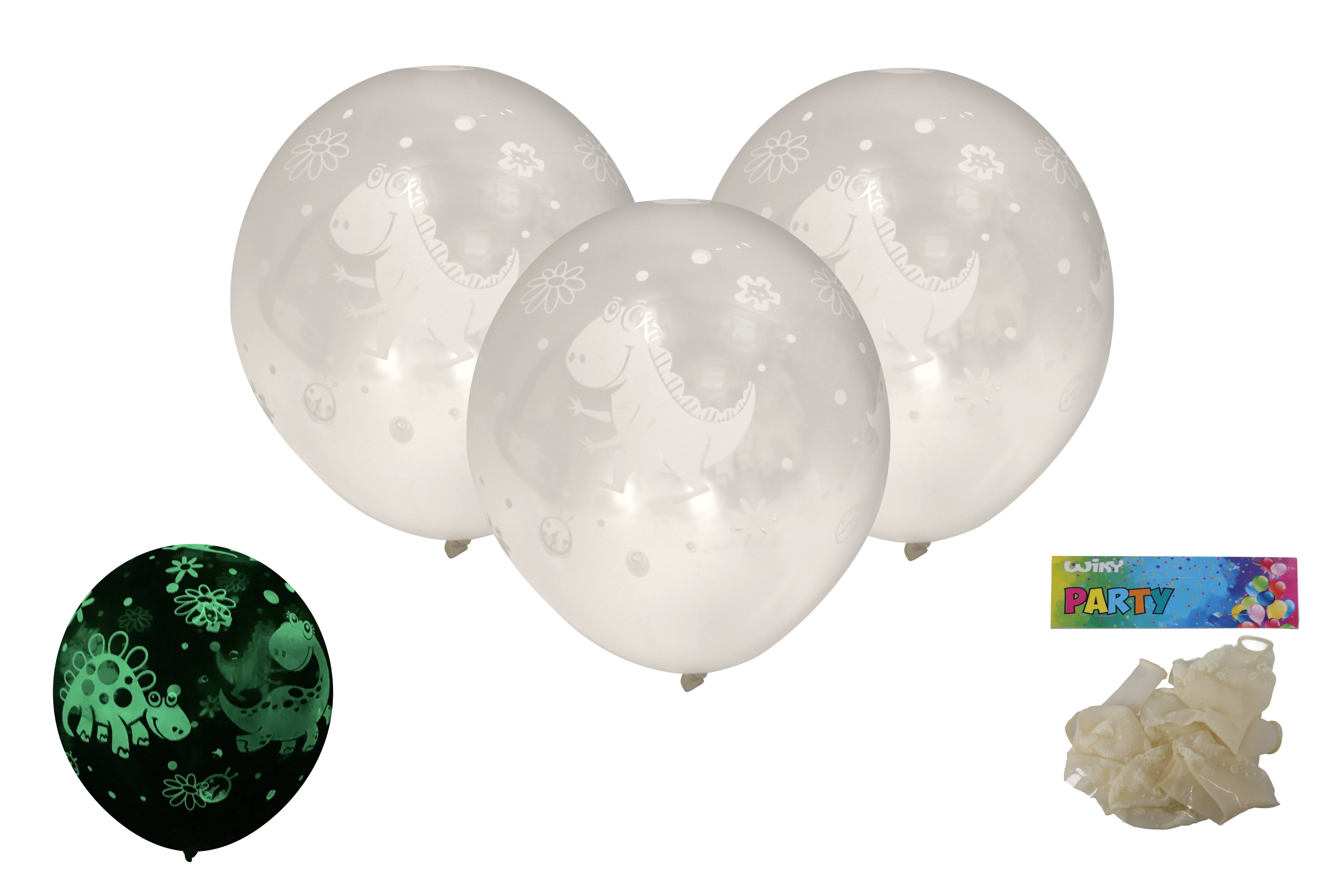 Balon Gonflabil 30cm - Set De 6 Glow In The Dark