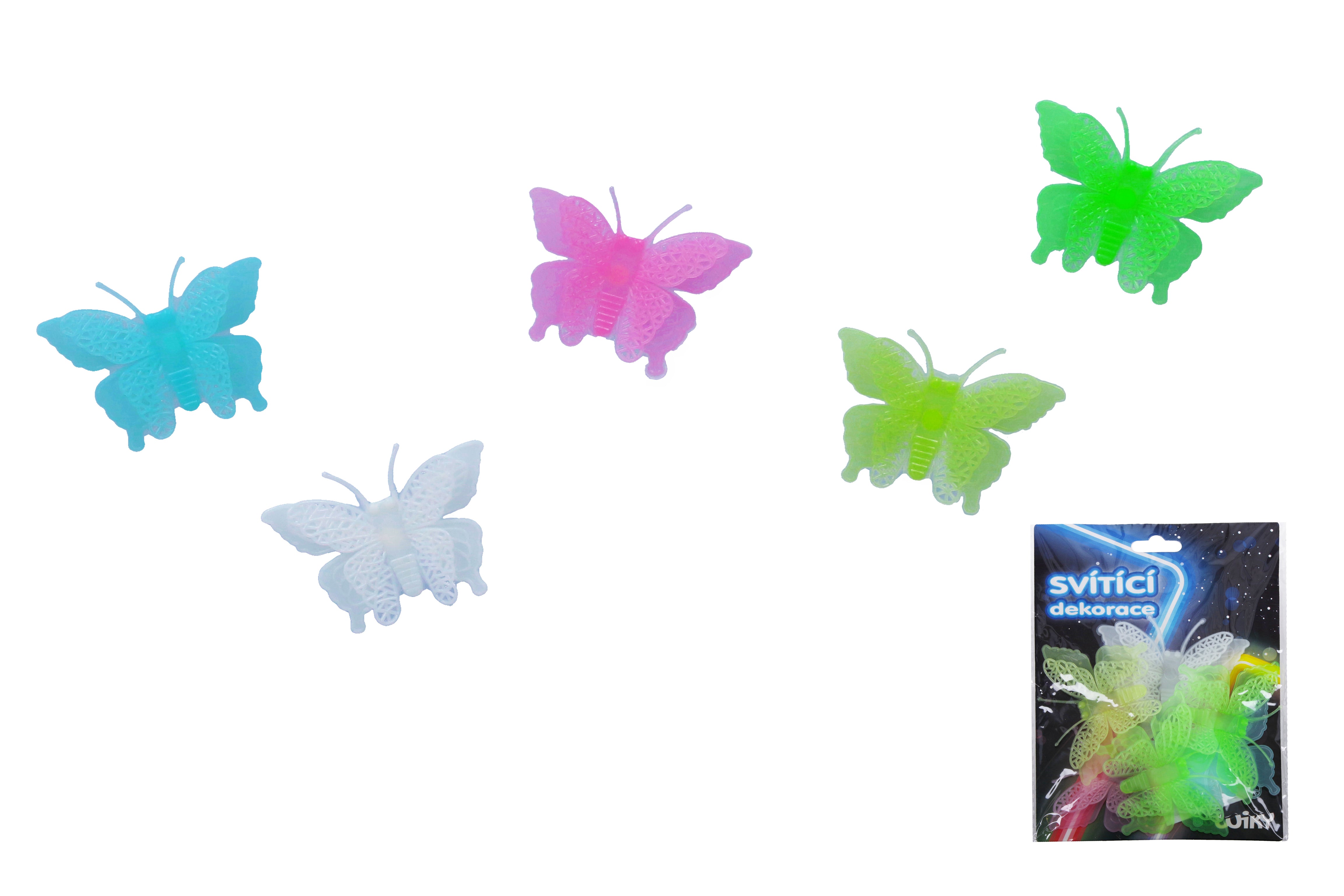Borboleta que brilha no escuro 6 unidades