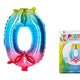 Globo Inflable - Número 0 Arcoiris