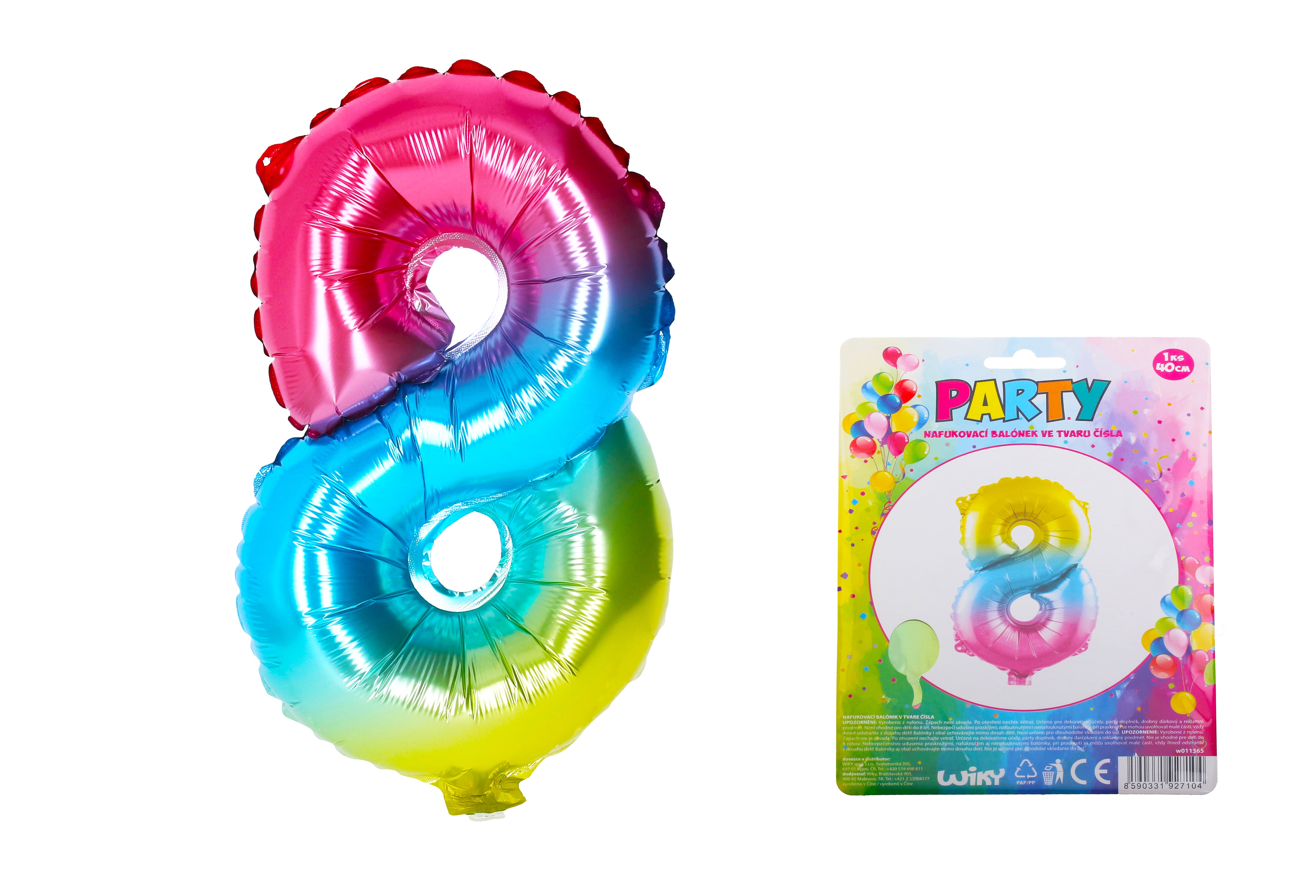 Globo Inflable - Número 8 Arcoiris