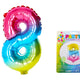 Globo Inflable - Número 8 Arcoiris