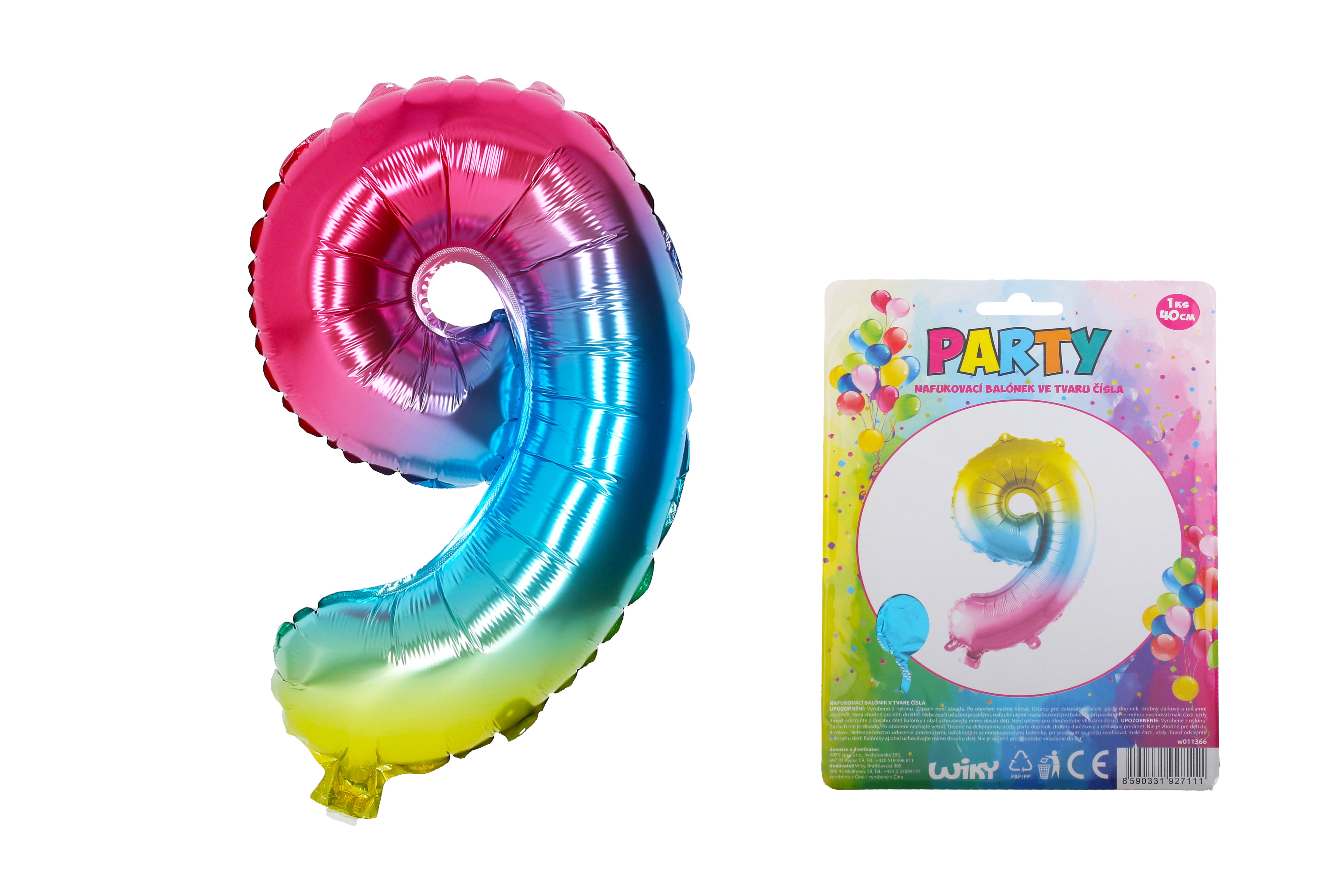 Globo Inflable - Número 9 Arcoiris