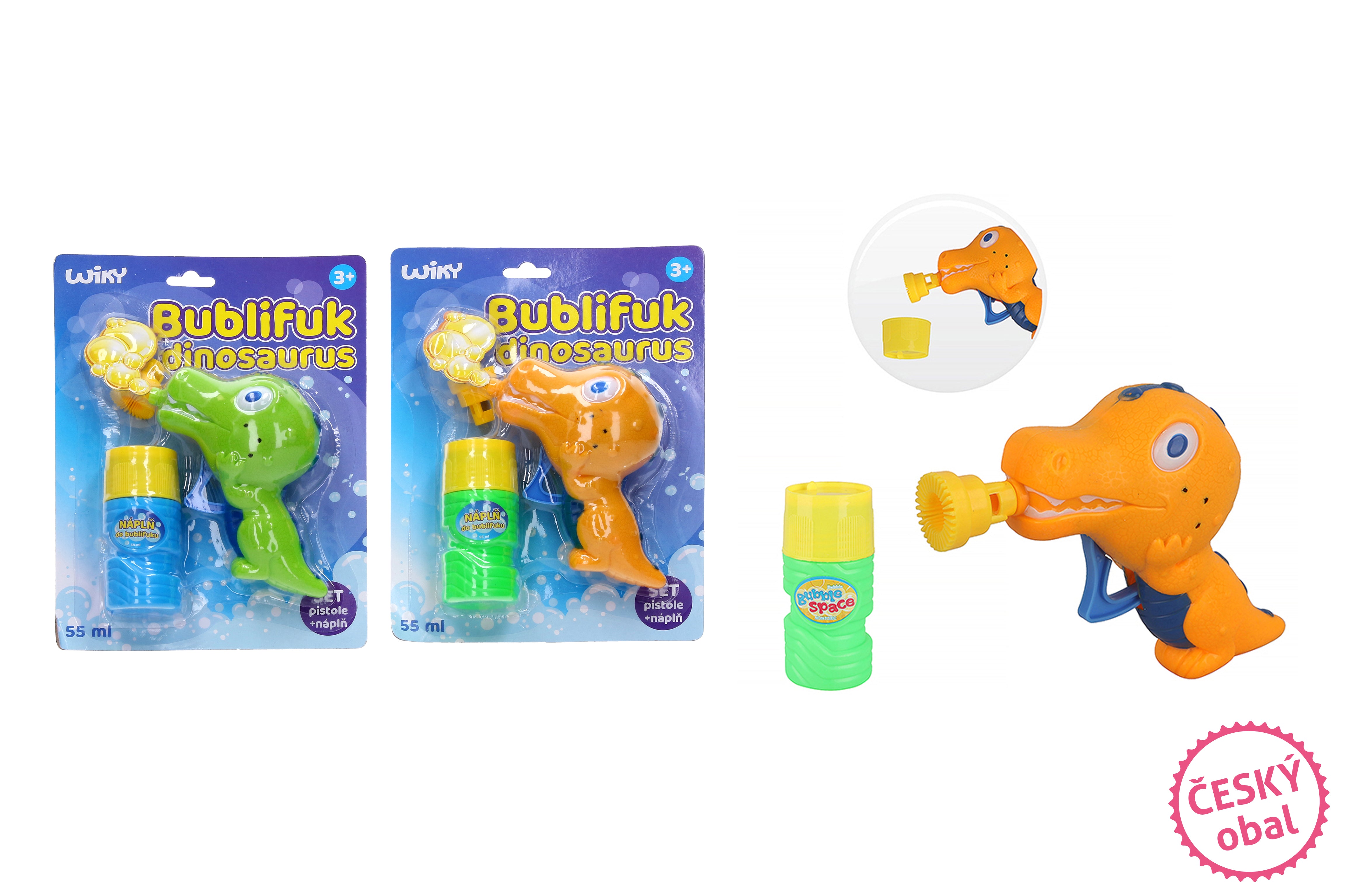 Bubble Blower Dinosaure 55 Ml - Emballage tchèque