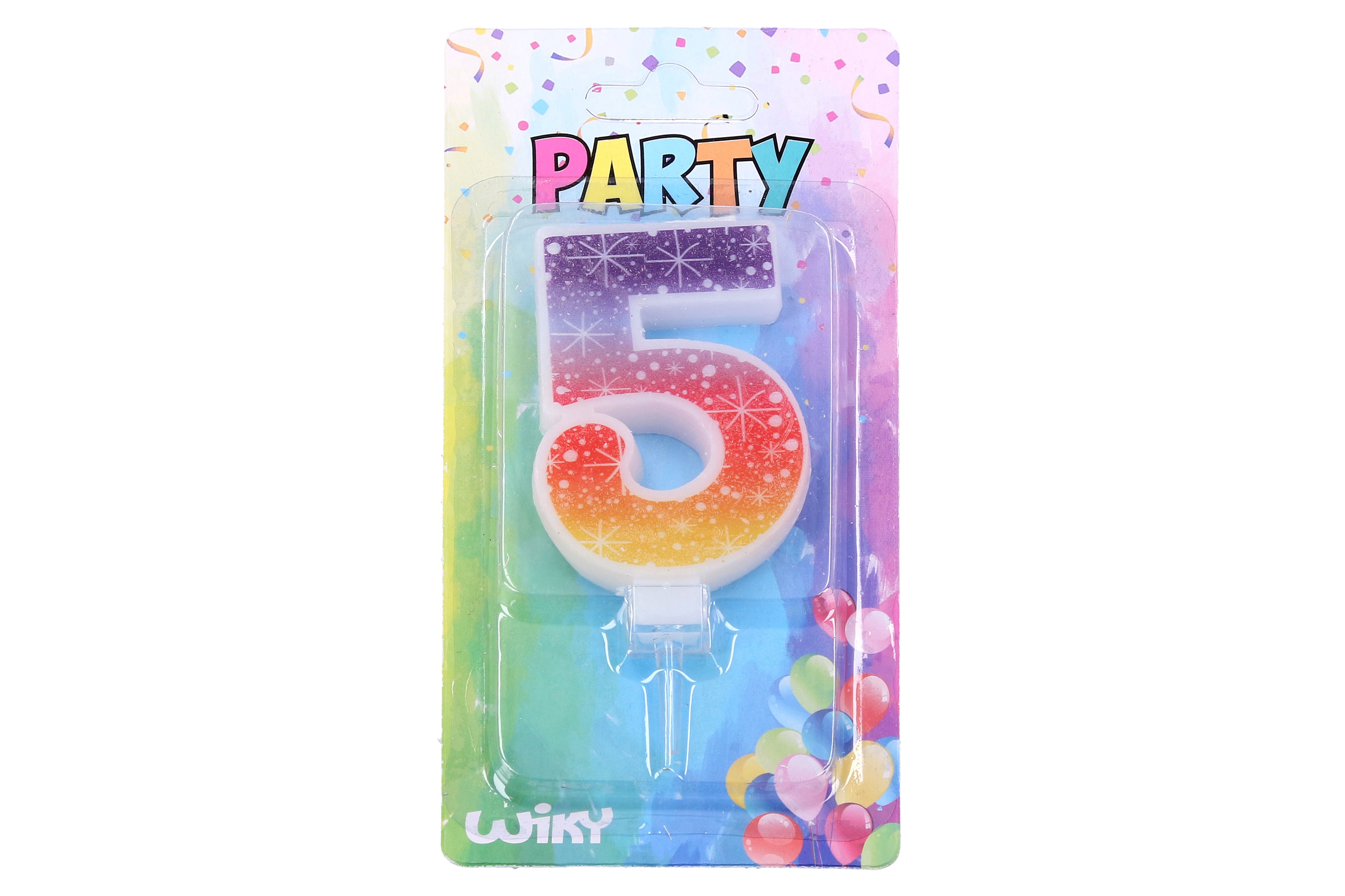 Party Svíčka číslo 5 hvězd