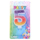Party Svíčka číslo 5 hvězd