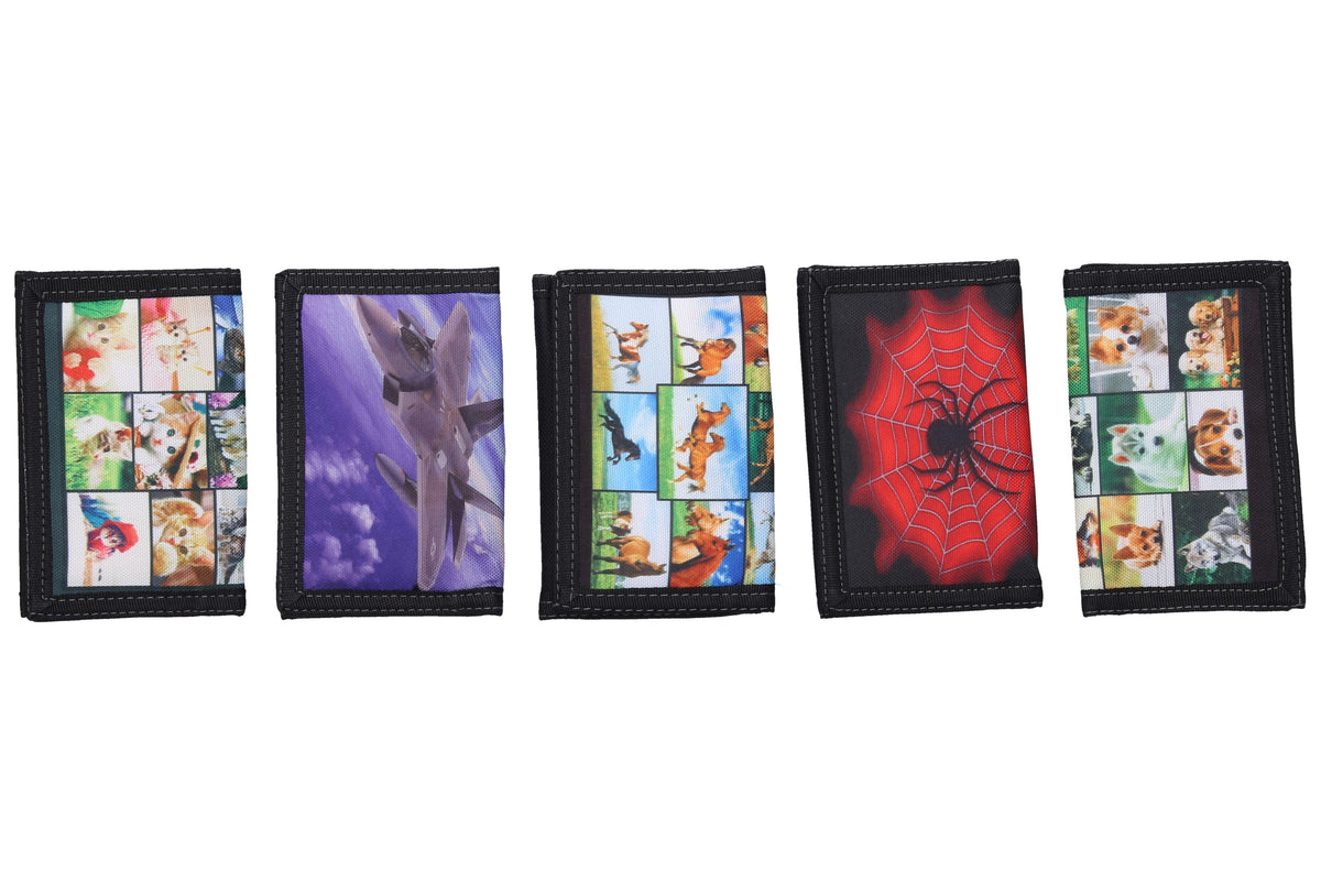 Peněženka na suchý zip 12,5x25 cm Mix