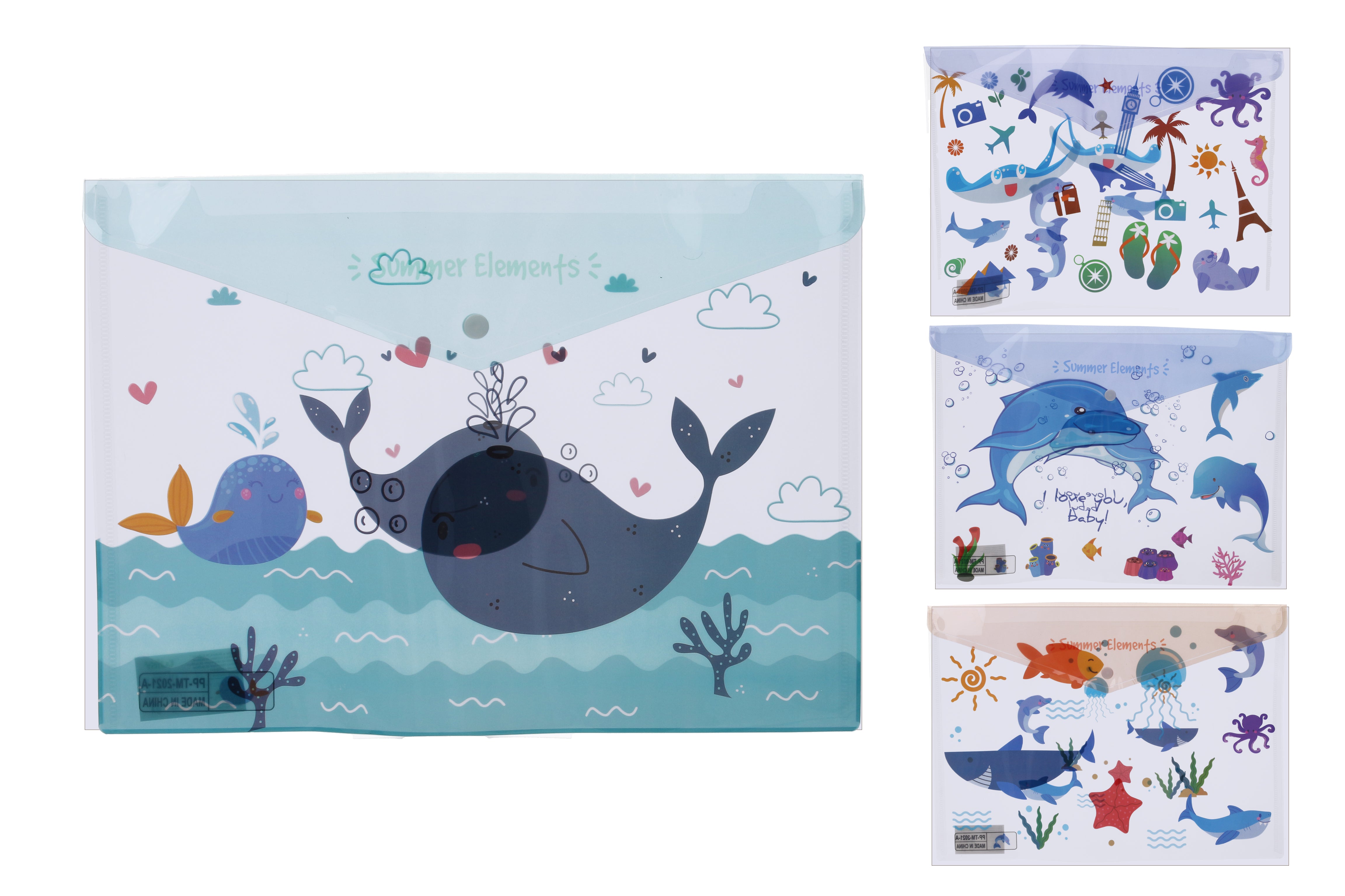 Map met druksluiting 35,8x26 cm - Sea World
