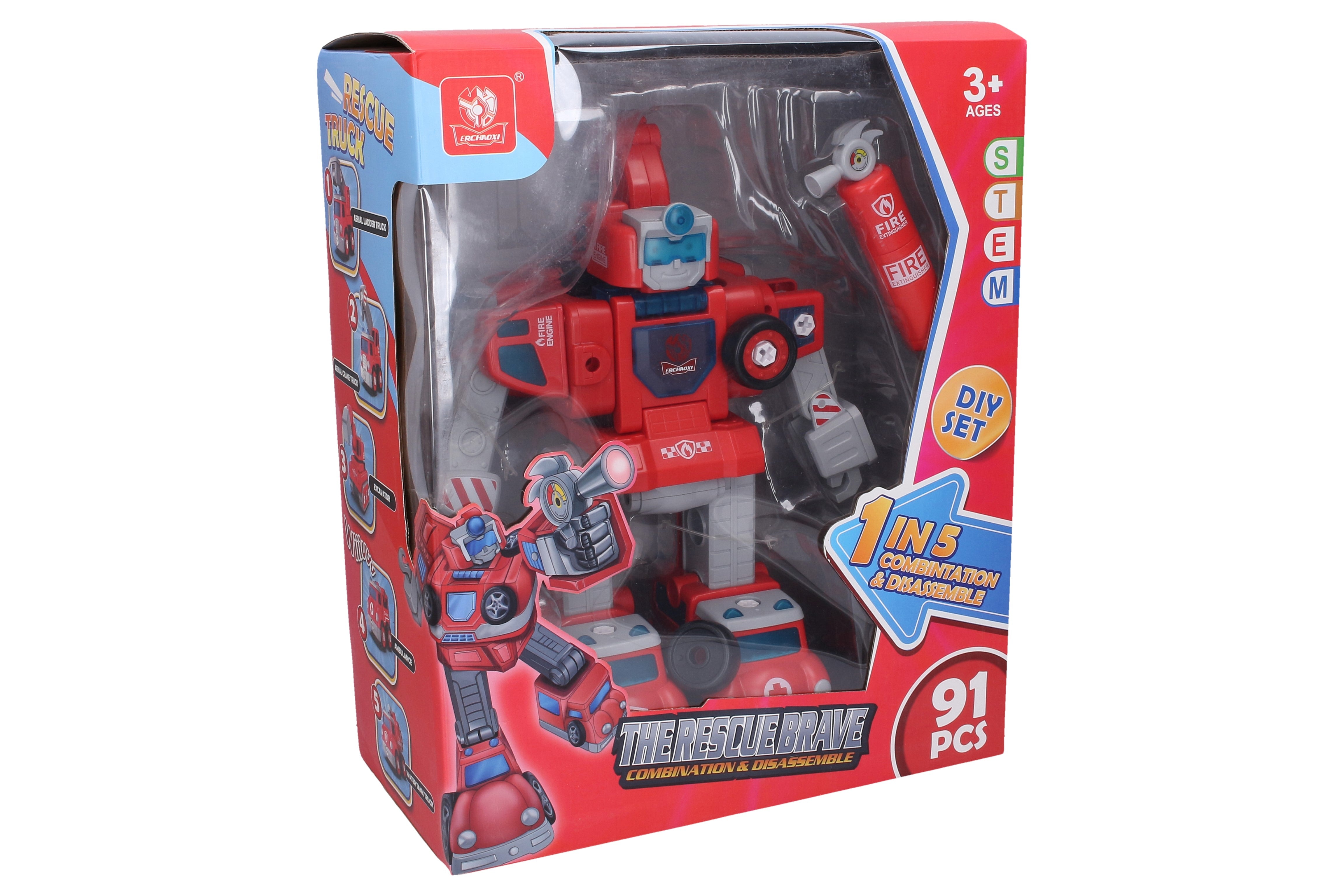 Robot Mașină Înșurubabil Cu Efecte The Rescue Brave 32 Cm