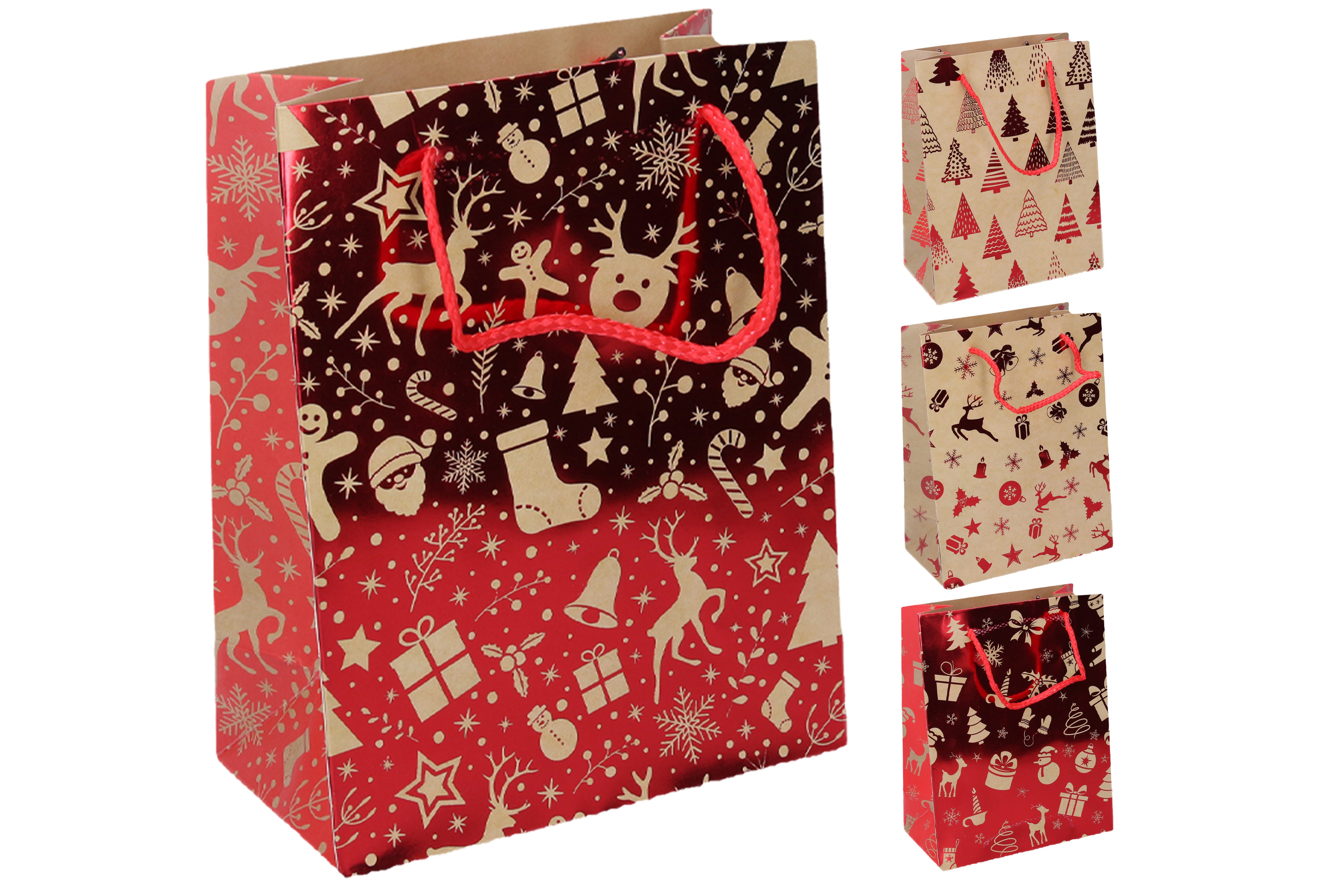 Saco de presente M 32x26x12 cm Natal