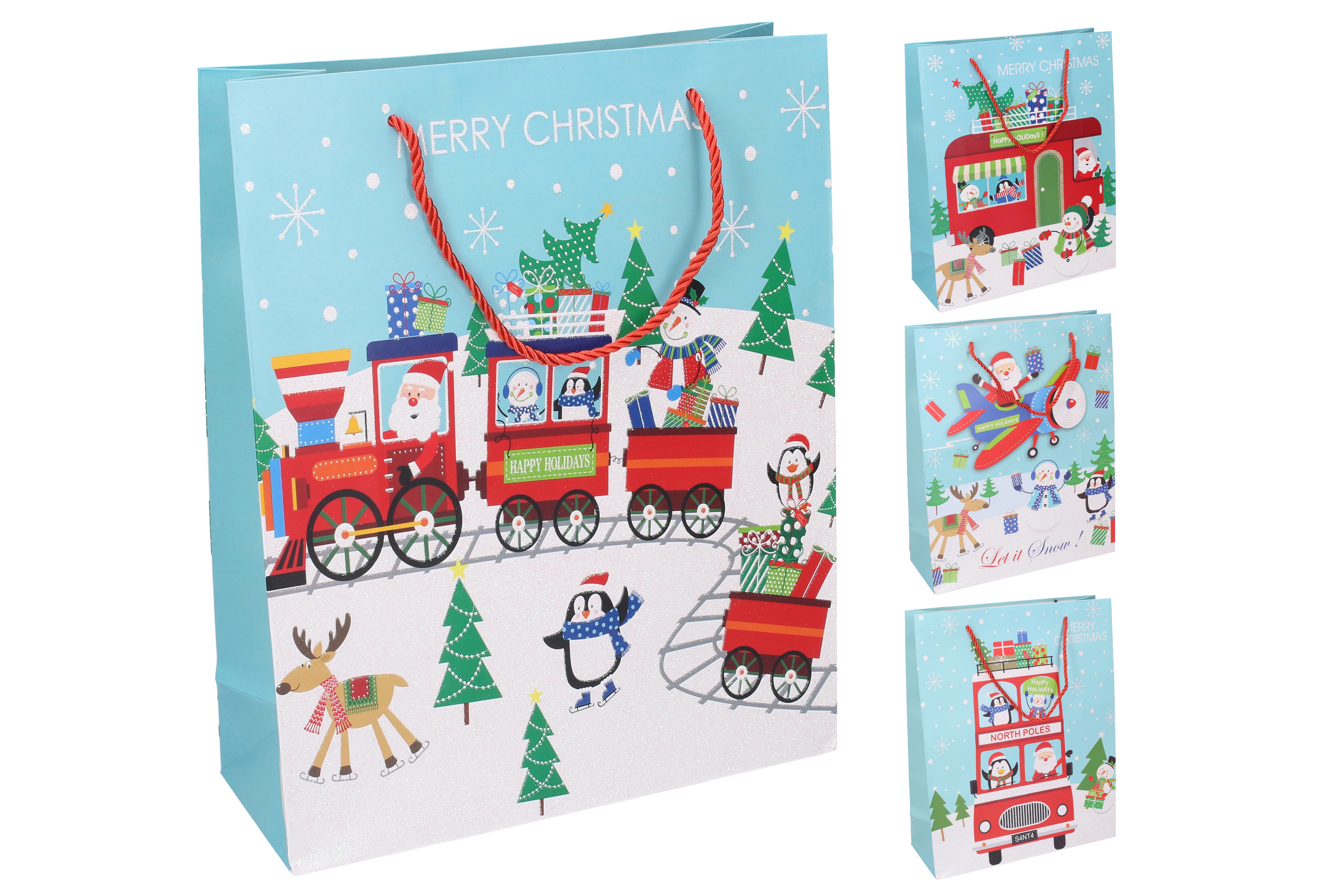 Bolsa Regalo M 26x32x10 Cm Navidad