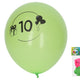 Opblaasbare ballon 30 cm - Set van 5 stuks met nummer 10