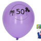 Balão Inflável 30 Cm - Conjunto De 5 Peças Com Número 50