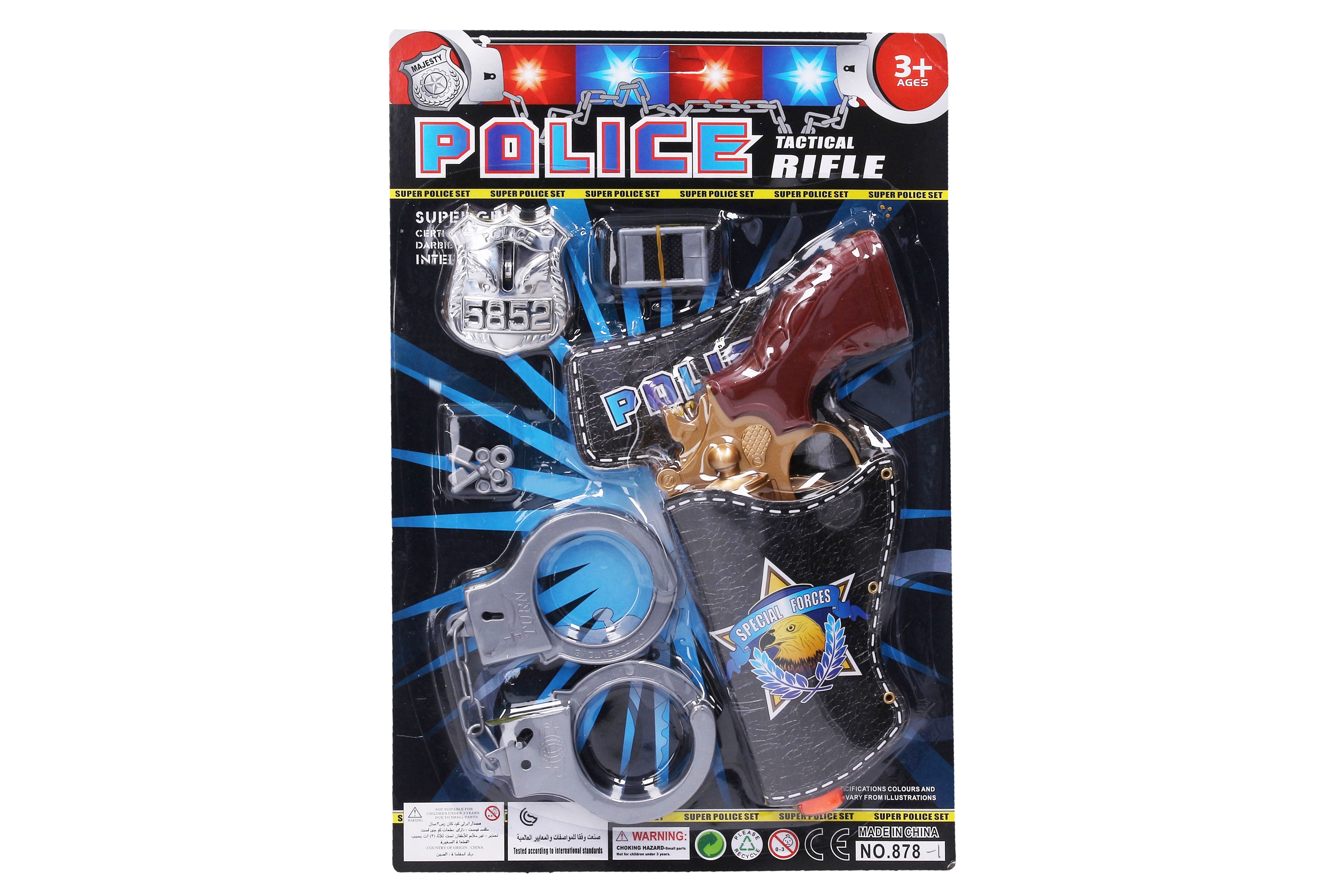 Pistola Con Esposas Policía Set 23 Cm