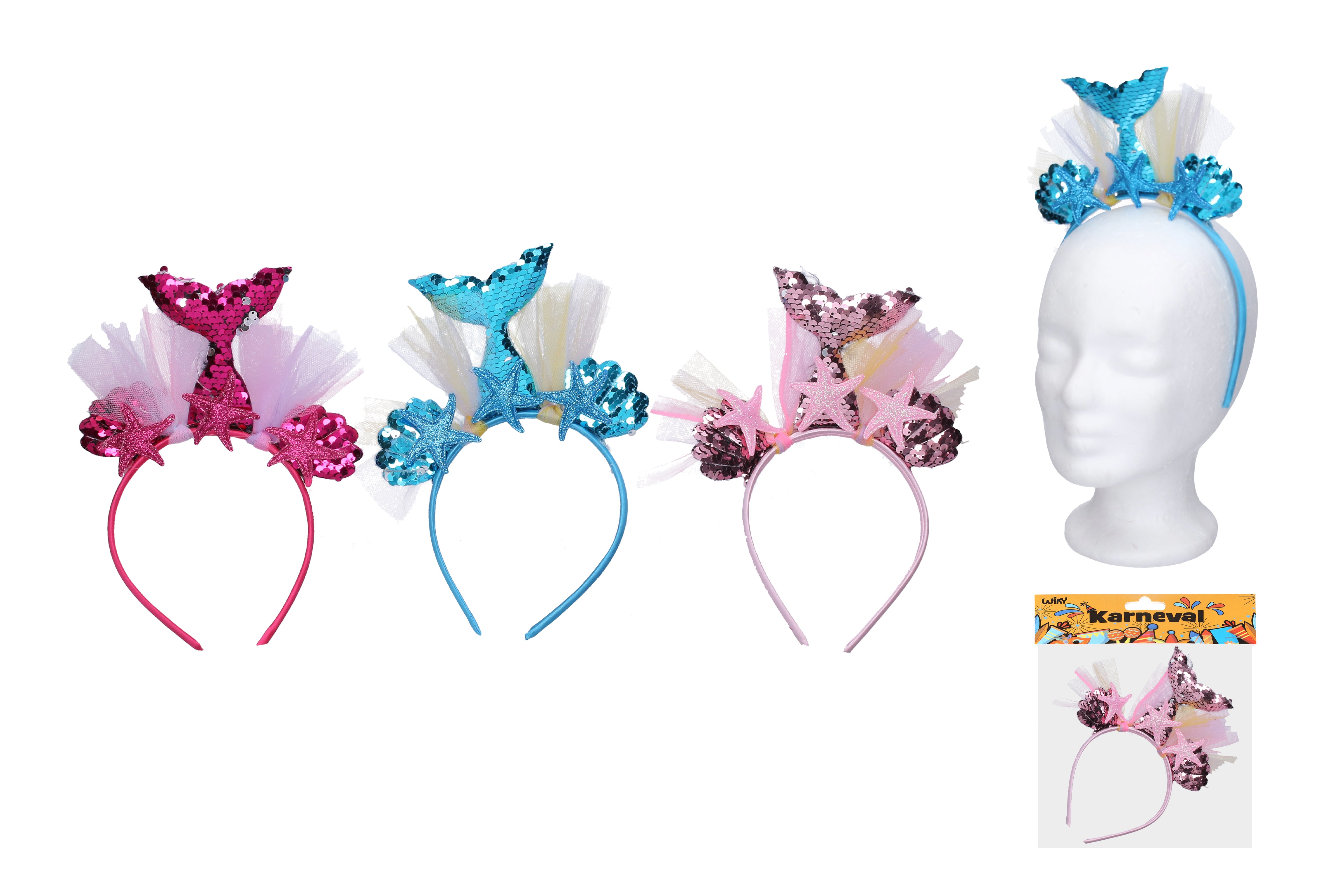 Set Carnaval - Diadema Sirena Con Decoración