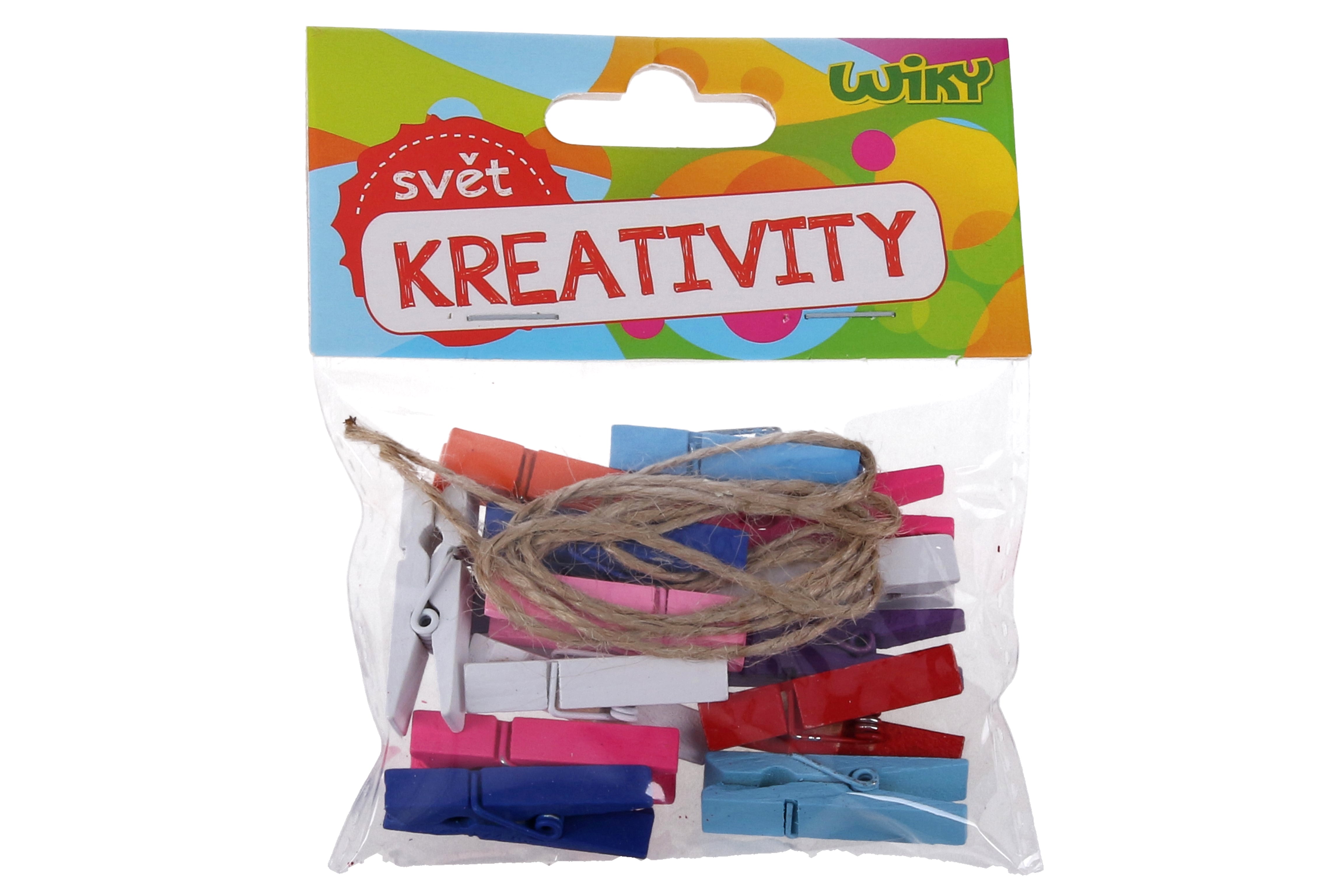 Pinzas De Colores 3,5 Cm 15uds + Cuerda