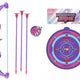 Arco Com Flechas E Alvo Roxo 57 Cm