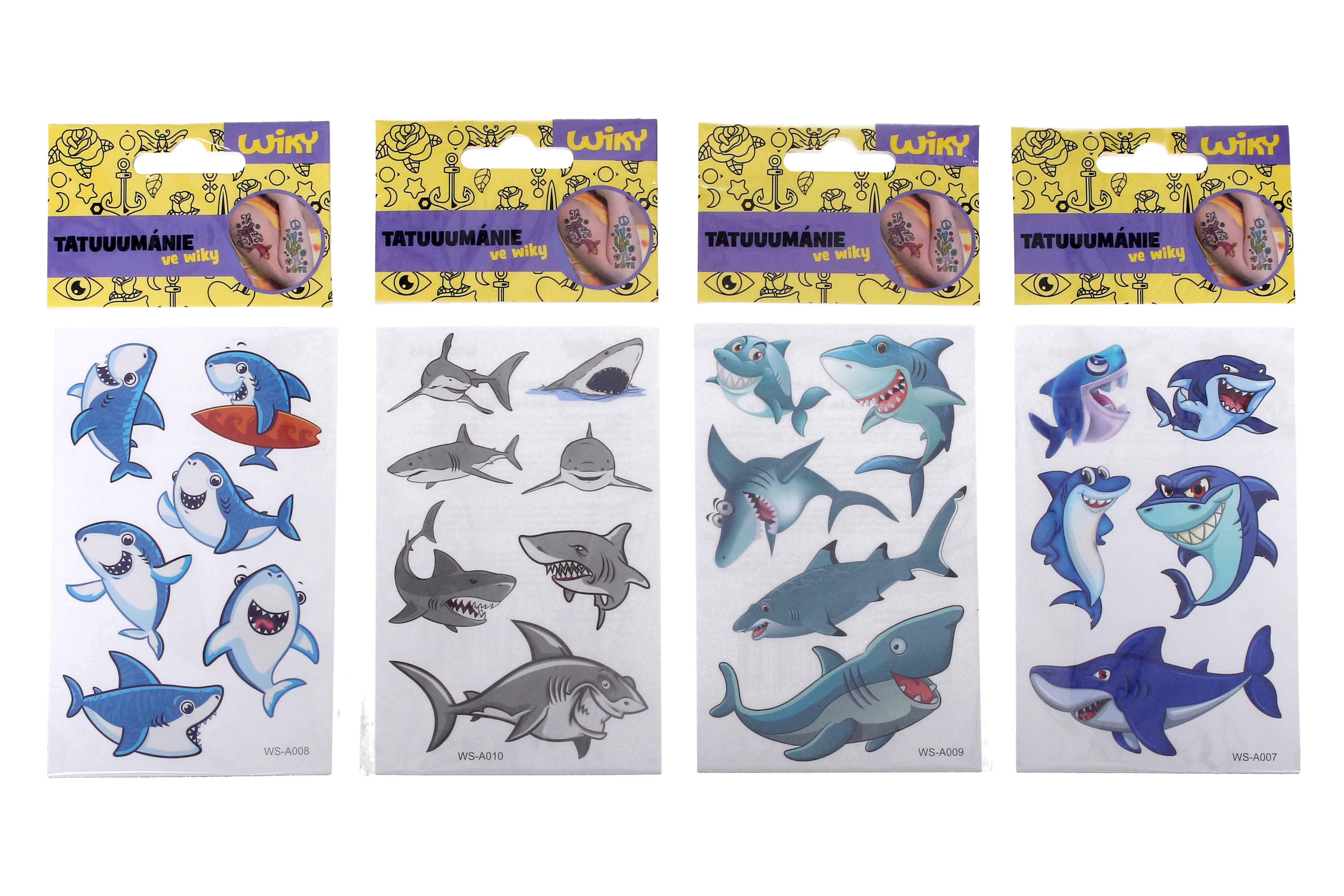 Calcomanías de tatuajes - Tiburones 17,5x8,5 cm