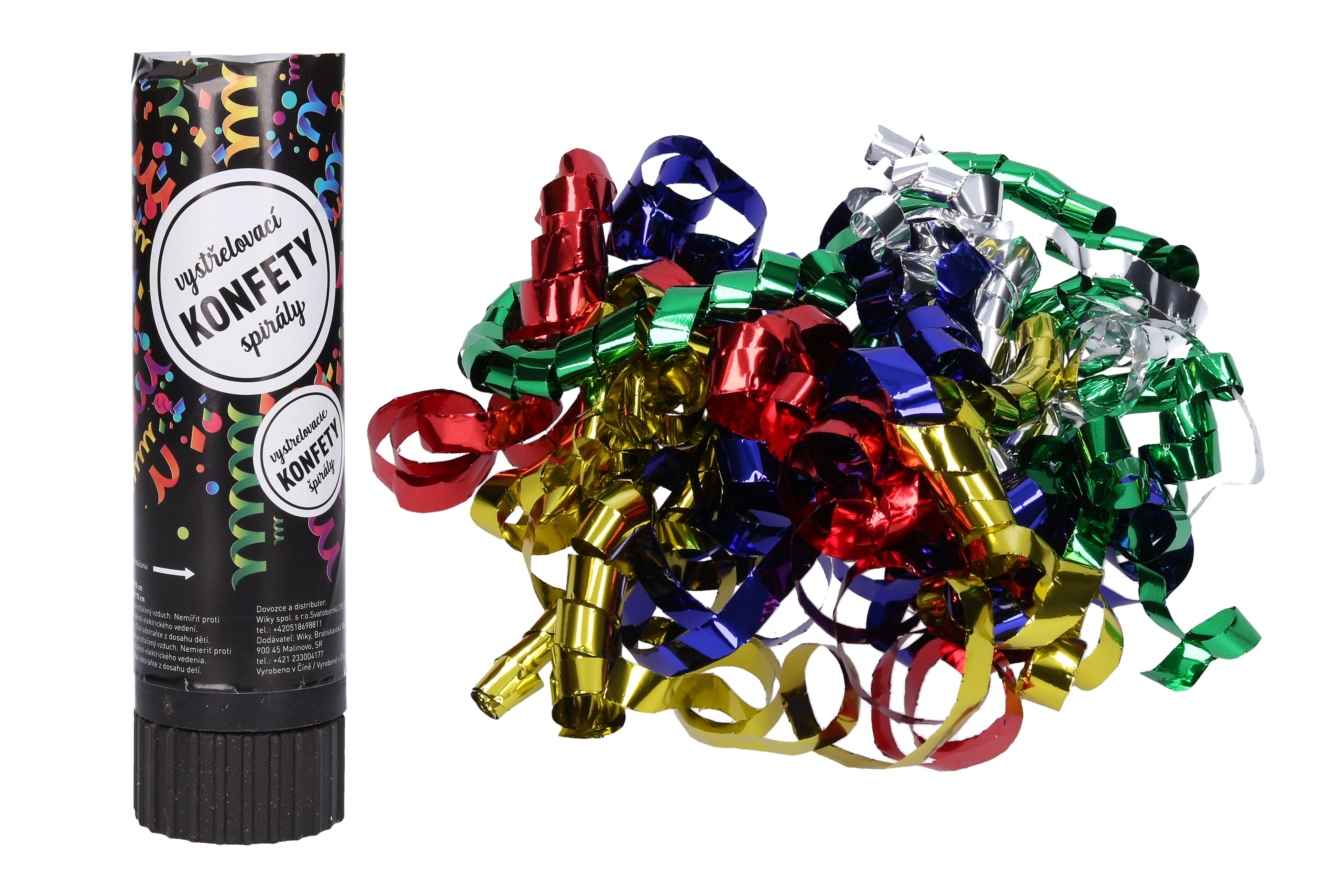 Party konfetti indító spirálok 15 cm
