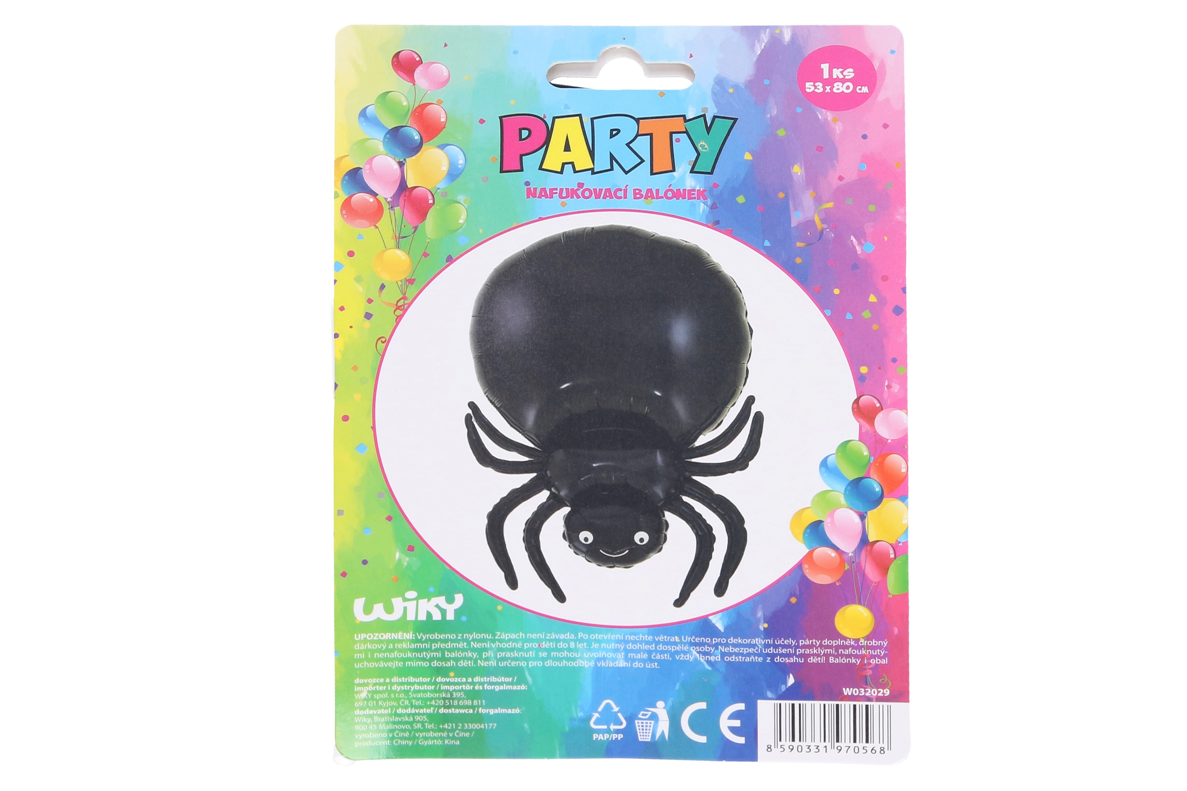 Globo Inflable - Araña Negra 53x80 Cm