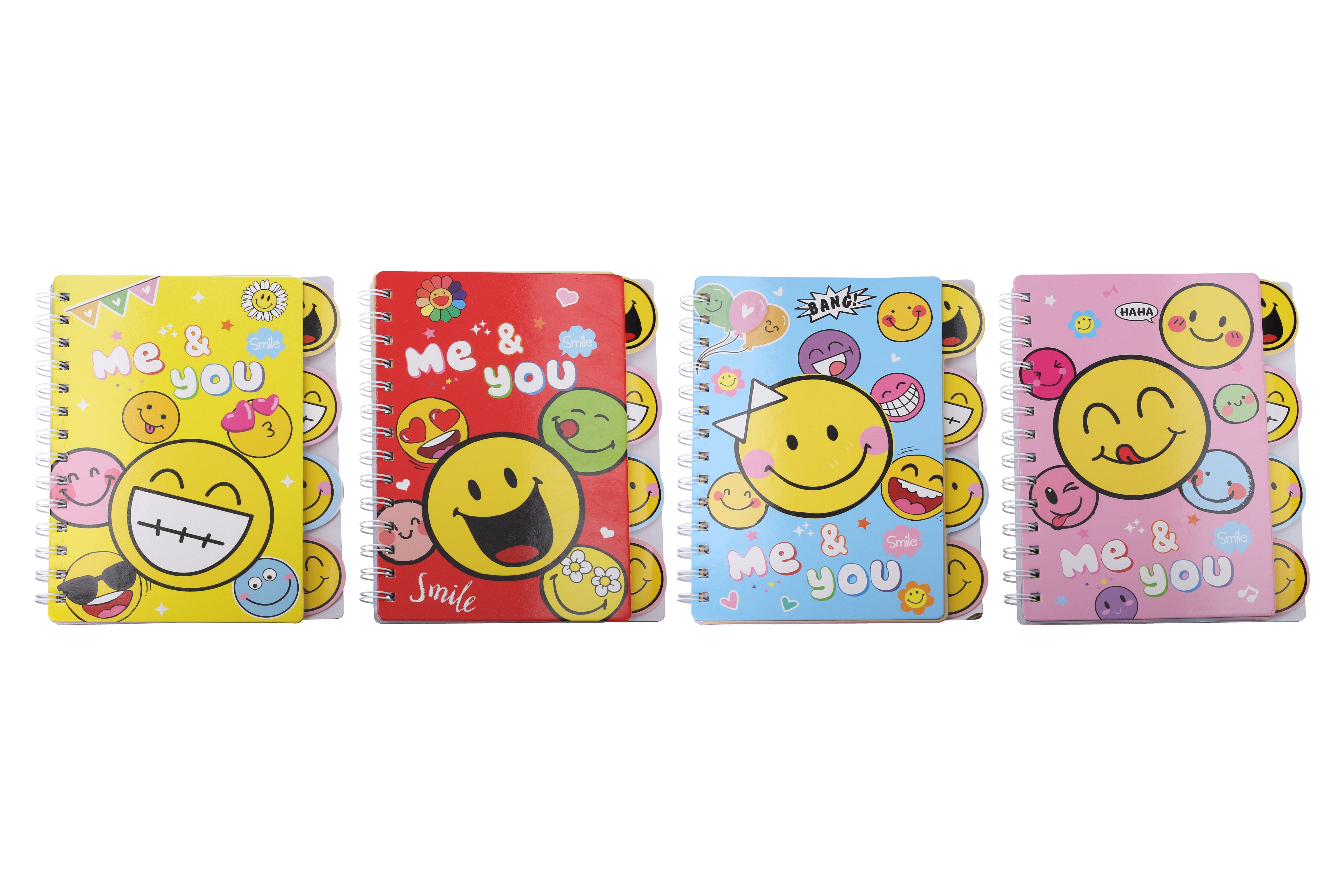 Spiral anteckningsbok Fodrad 19x14,8 Cm 60 sidor Smiley