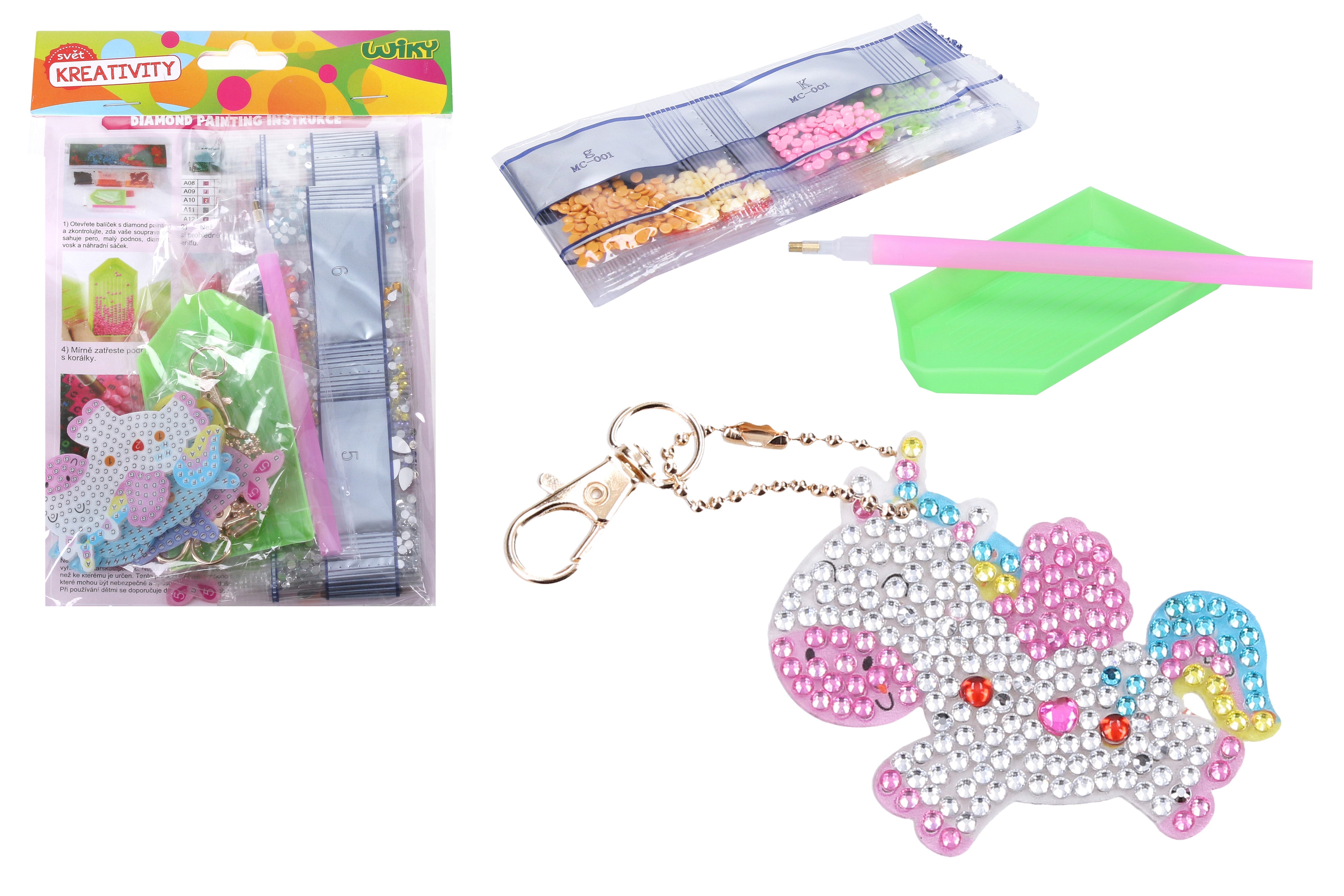 Creatieve diamanten sleutelhangerset 5-dlg