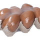 Decorative Plastic Egg Brown 6 Cm 6 Pcs.