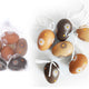Decorative Plastic Painted Egg 6 Cm 6 Pcs In An Organza Bag