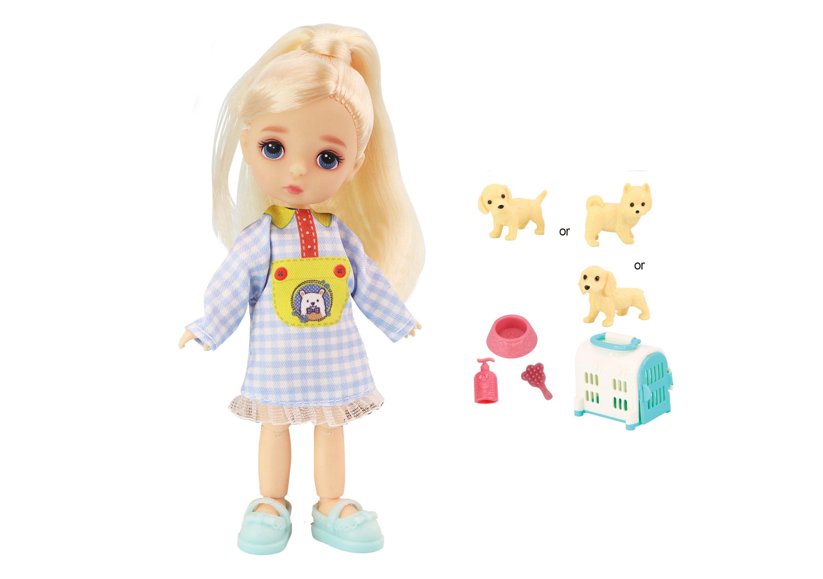 Conjunto Boneca Com Cachorro 12,5 Cm