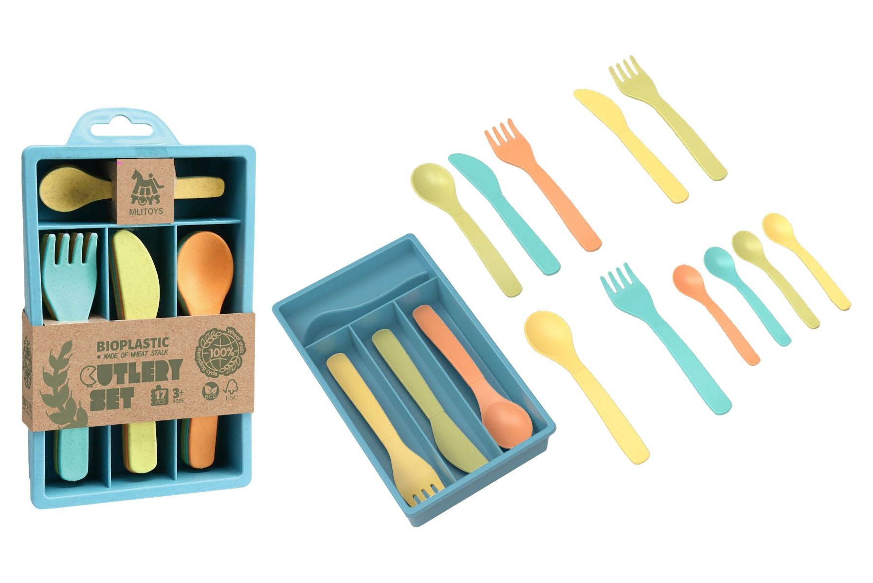 Buffet d'ustensiles de cuisine en bioplastique