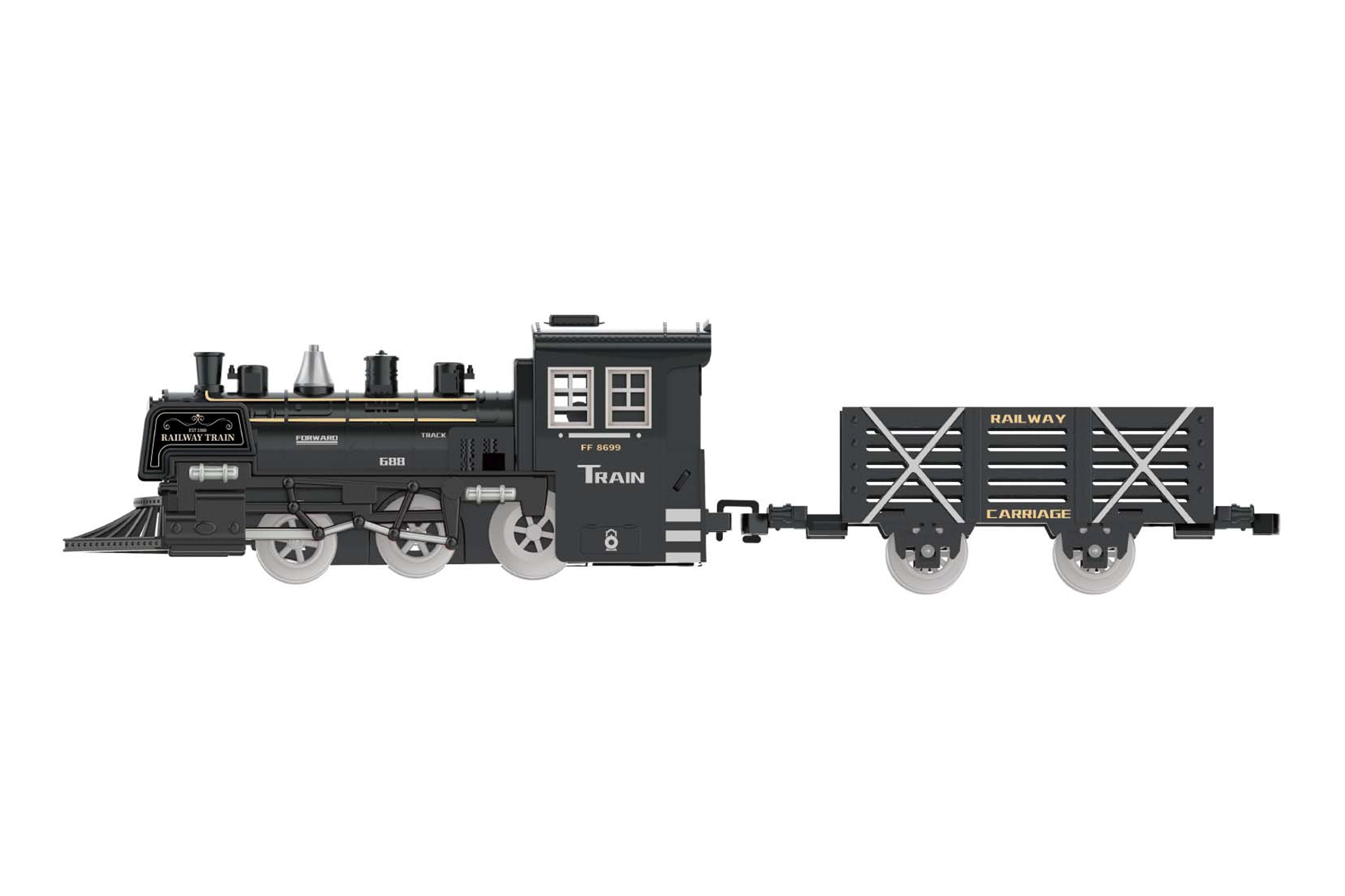 Set Tren Con Pista De Efectos 75x75 Cm Máquina 19,5 Cm