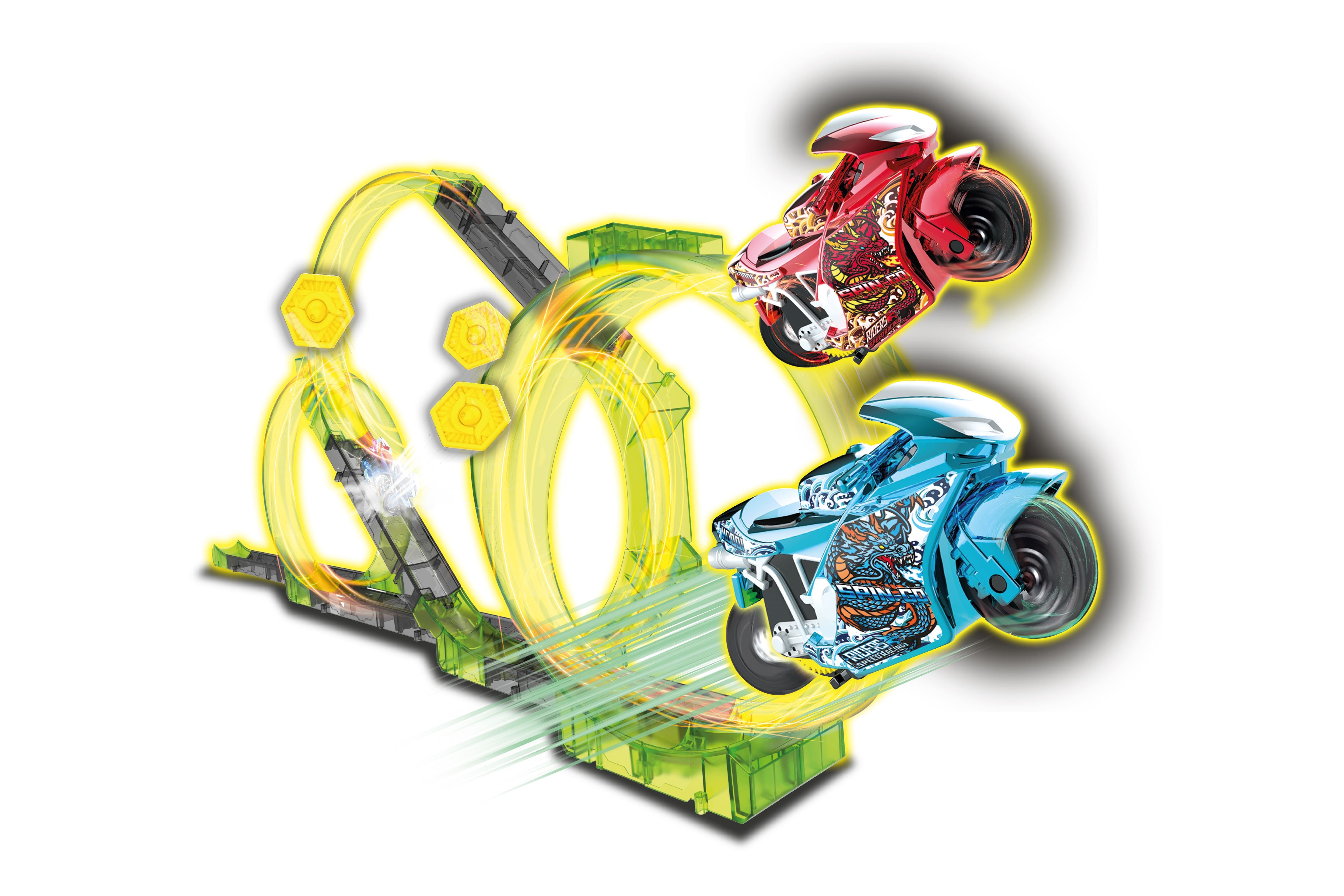 Spin And Build Deluxe Track With 2 Motorbikes