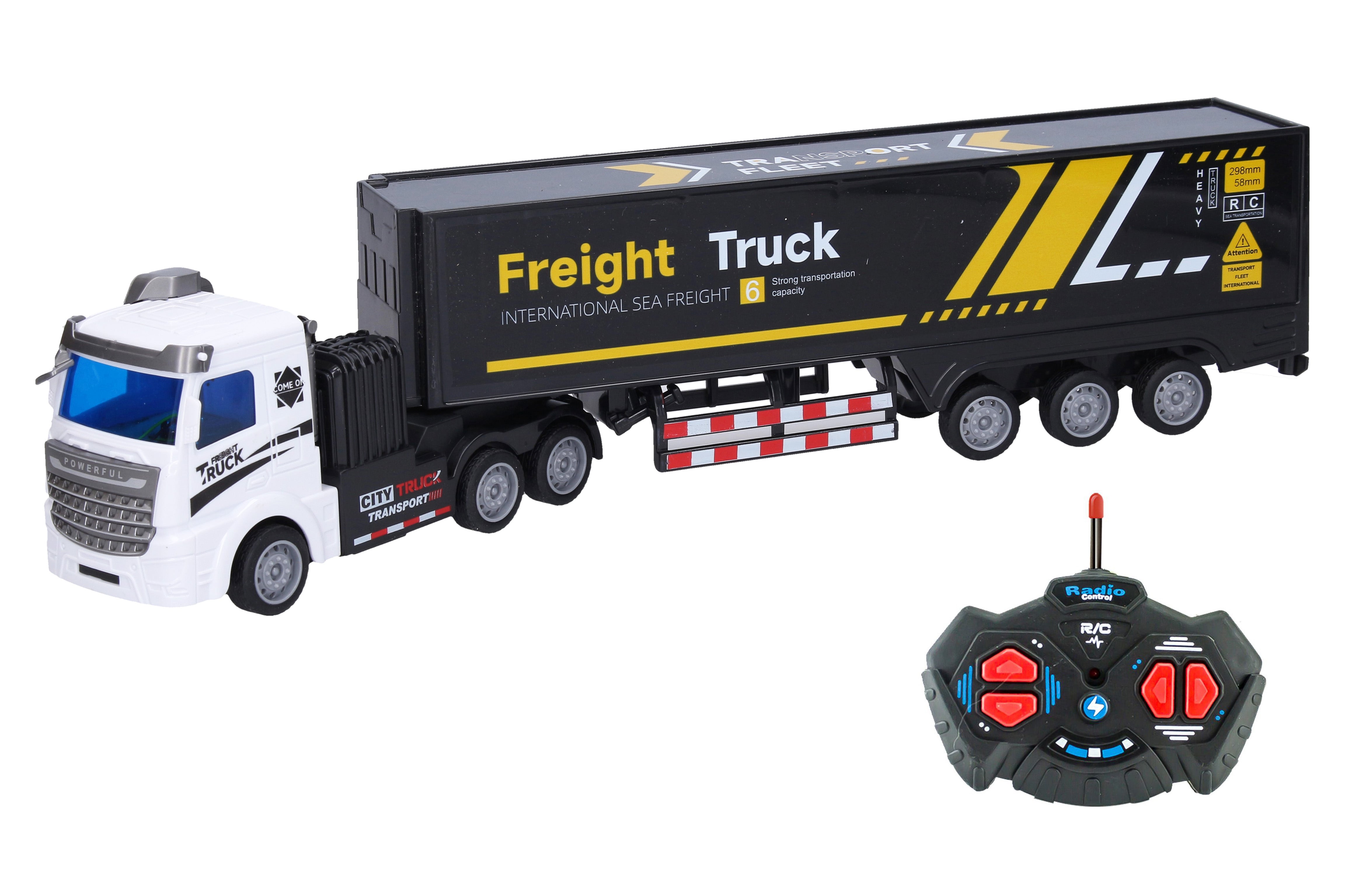 Caminhão de controle remoto Rc preto 41 cm