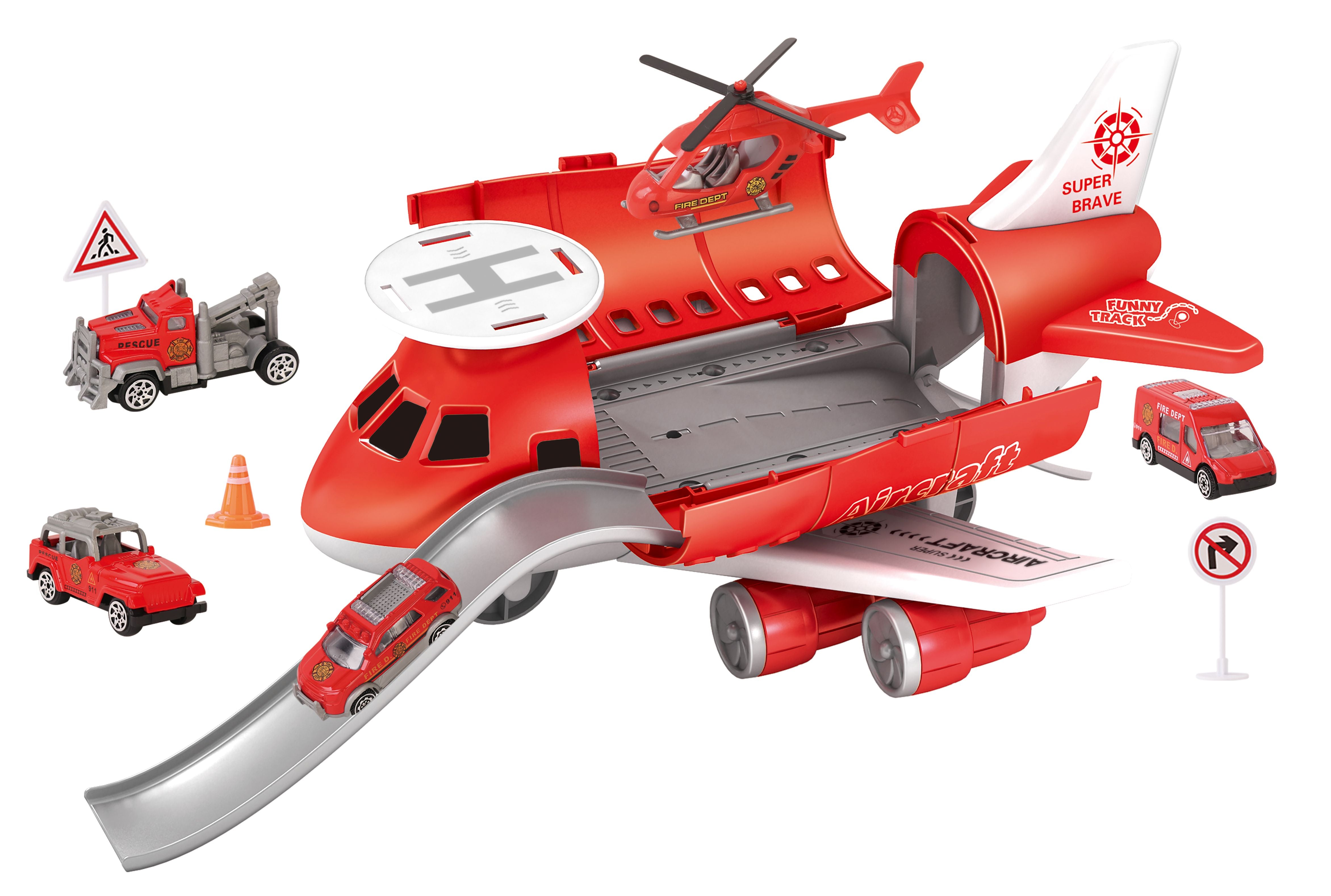 Flugzeugfeuerwache 30x29x14 cm