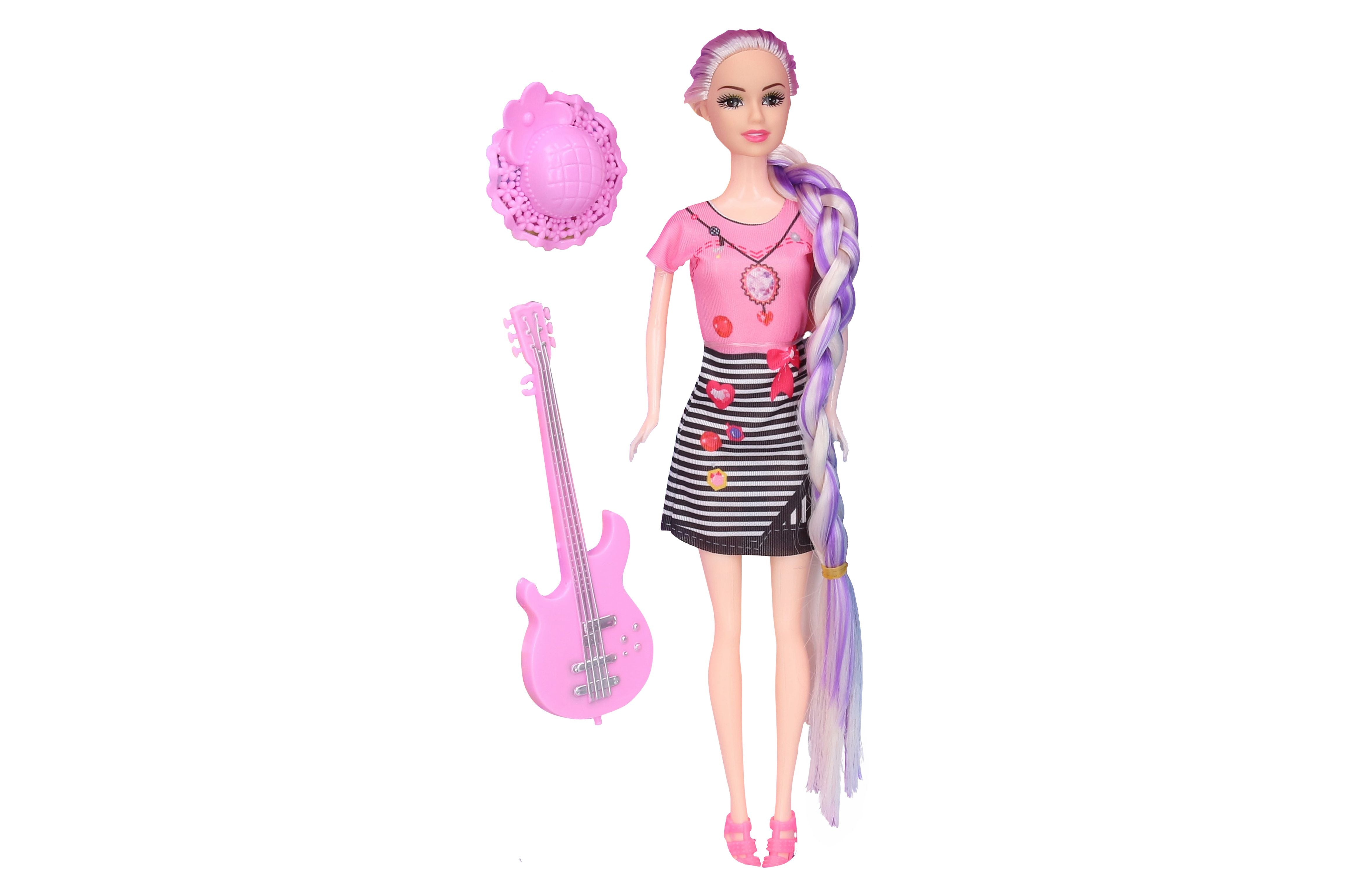 Boneca Com Guitarra 29 Cm