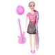Boneca Com Guitarra 29 Cm