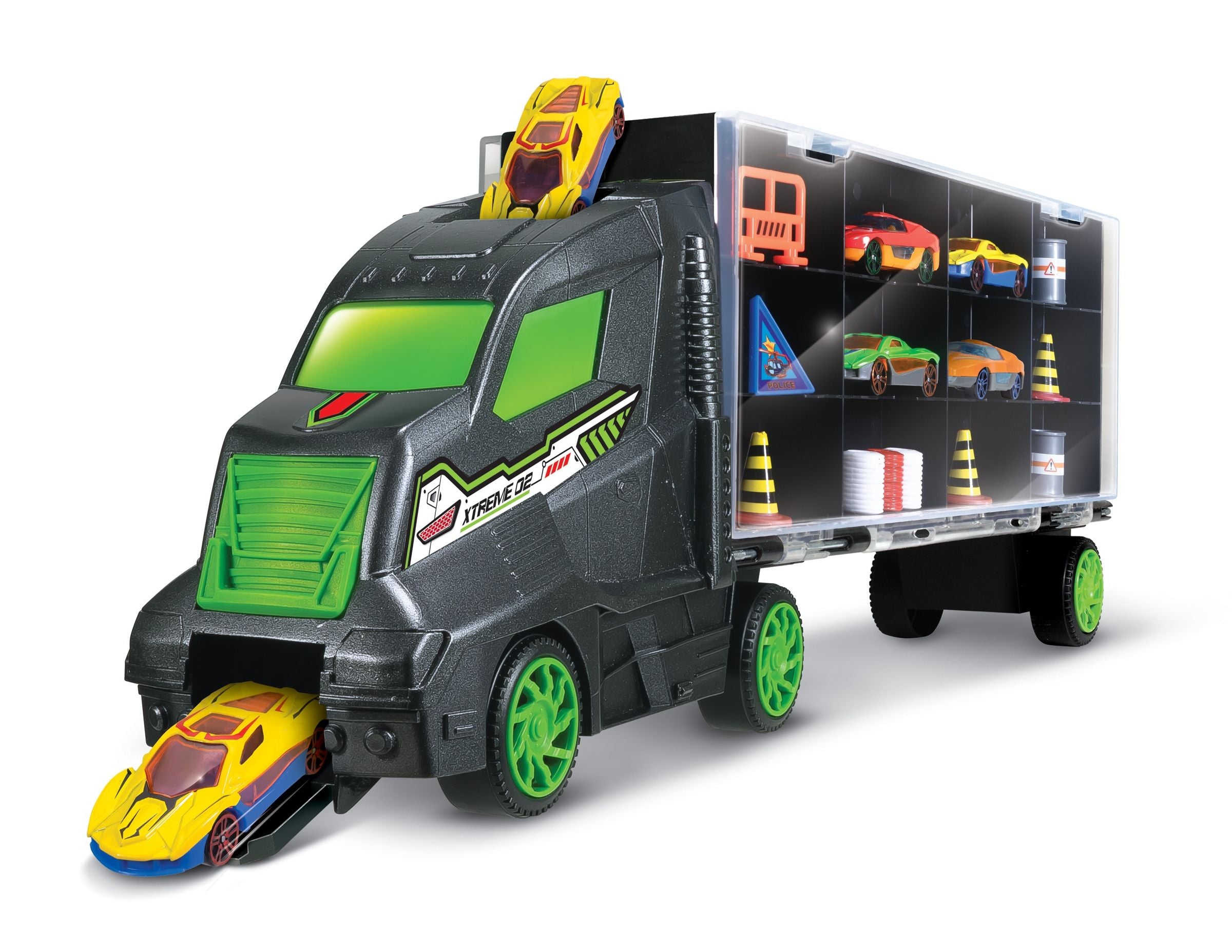 Nákladné auto s kovovými autami 48 cm