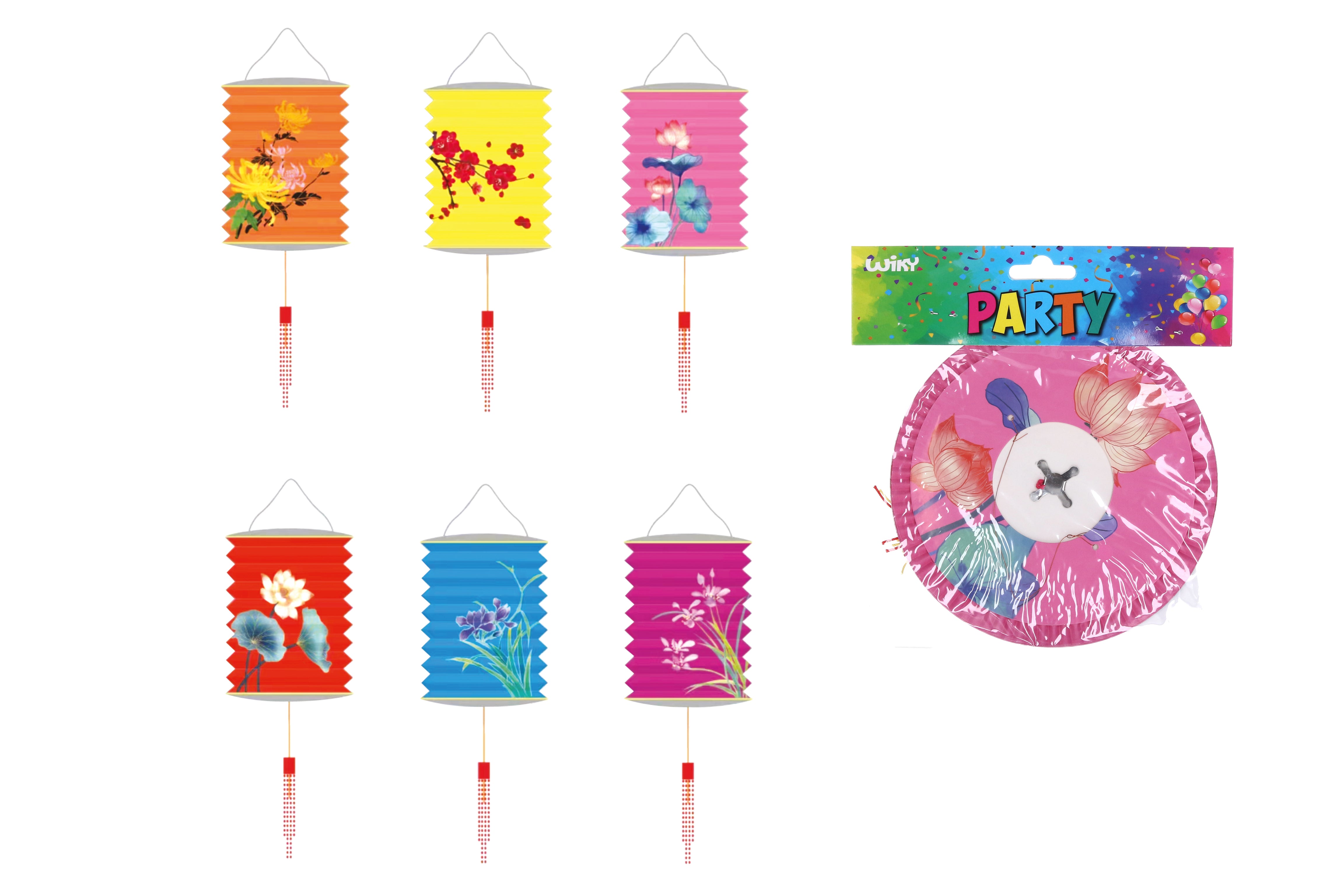Lantern Cylinder 16 Cm Flowers