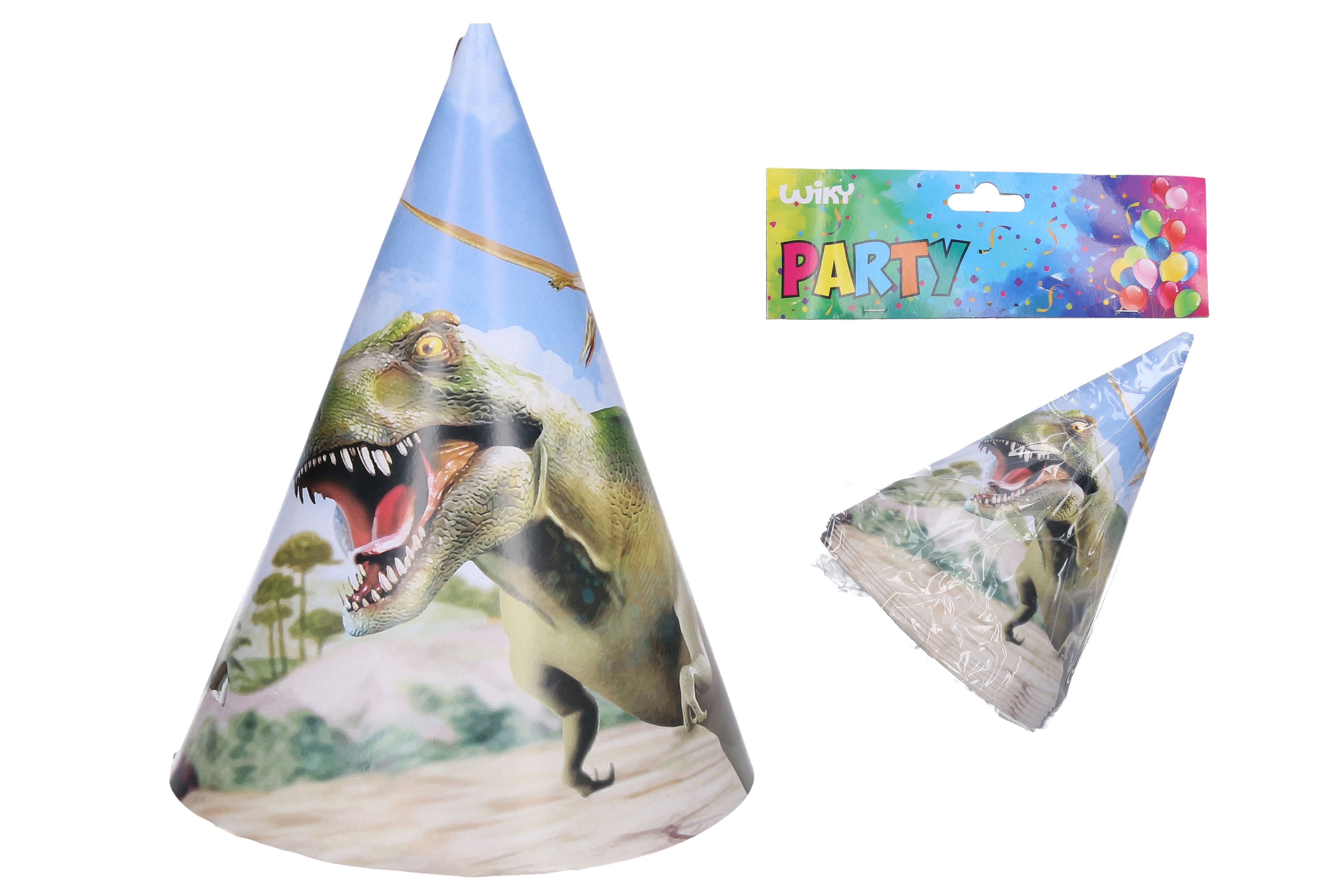 Dino party sapkák 15 cm 6 db.